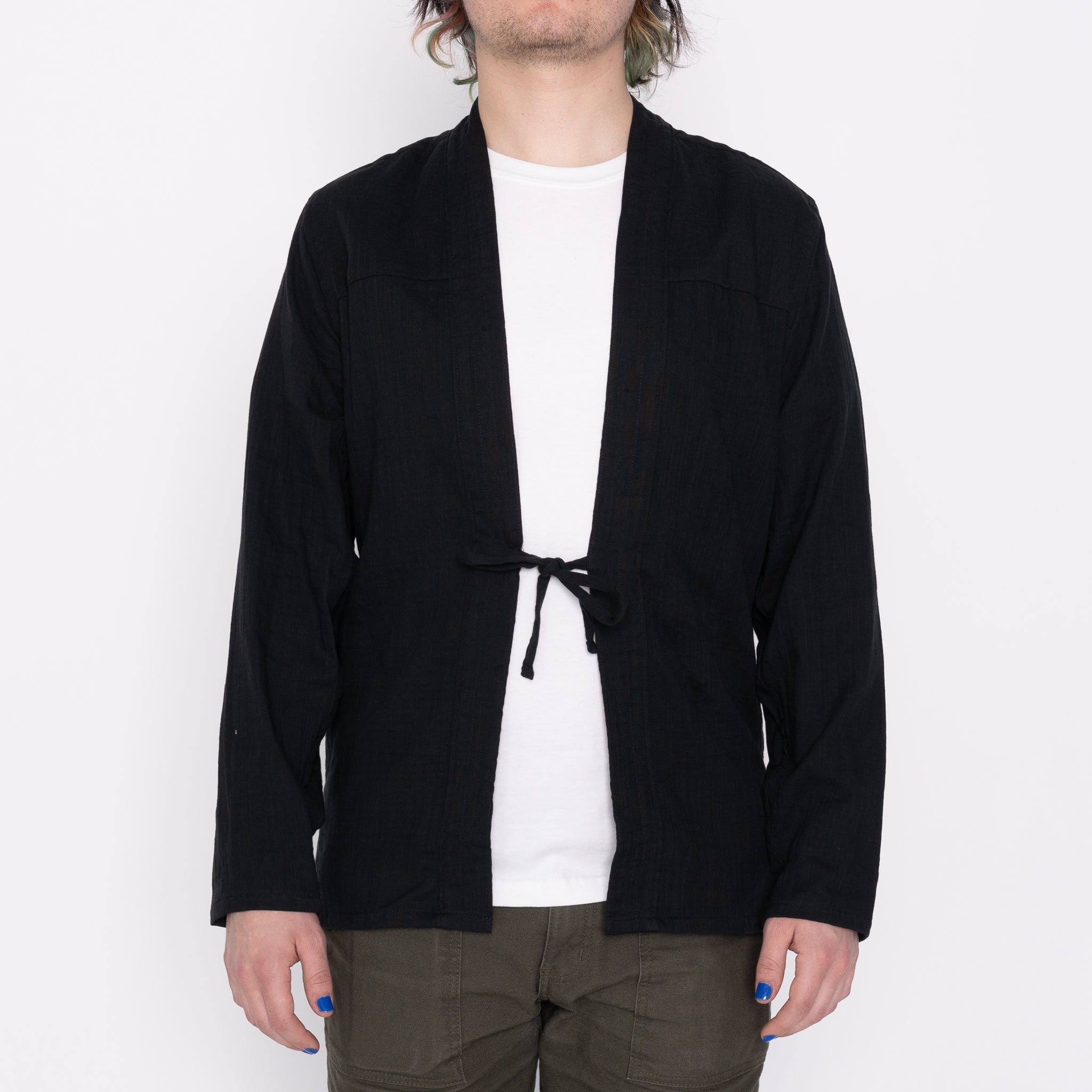 Kimono Shirt - Double Weave Gauze - Black by Naked & Famous Denim