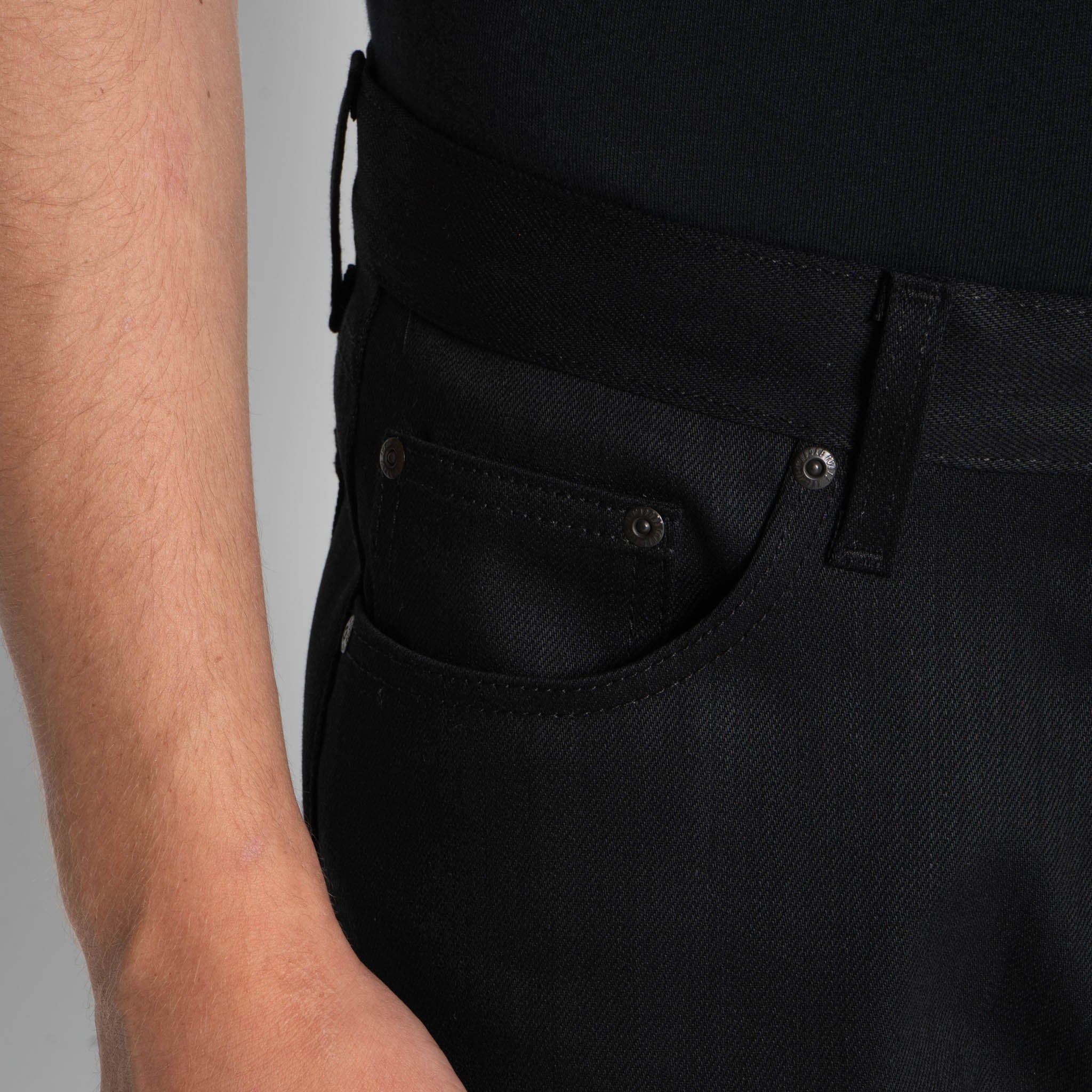 True Guy - Black Power Stretch by Naked & Famous Denim