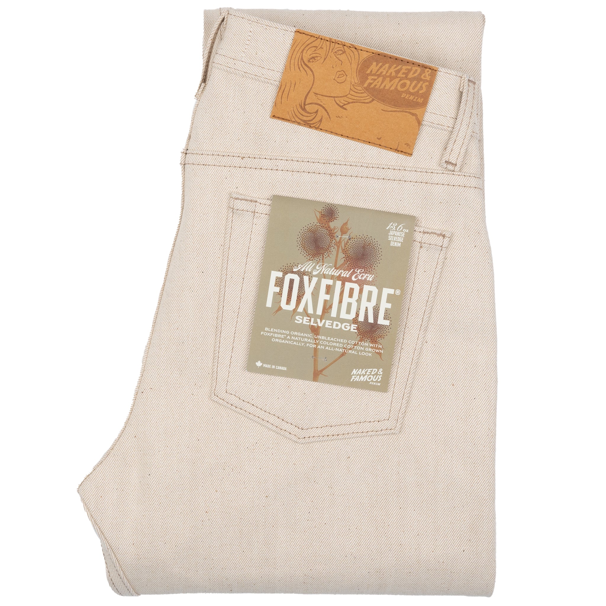 Weird Guy - All Natural Ecru Foxfibre® Selvedge by Naked & Famous Denim