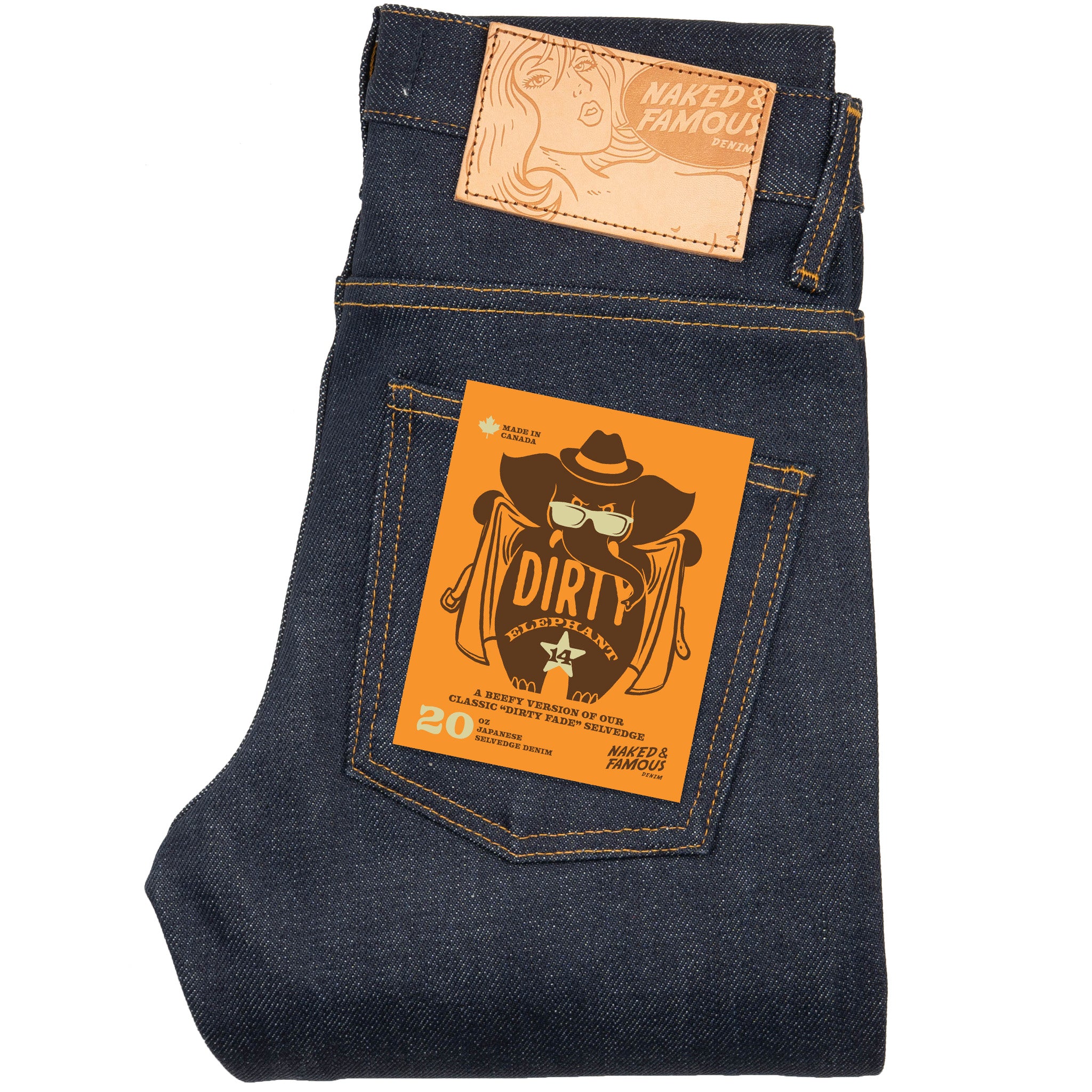 Super Guy - Elephant 14 - Dirty Elephant Selvedge by Naked & Famous Denim