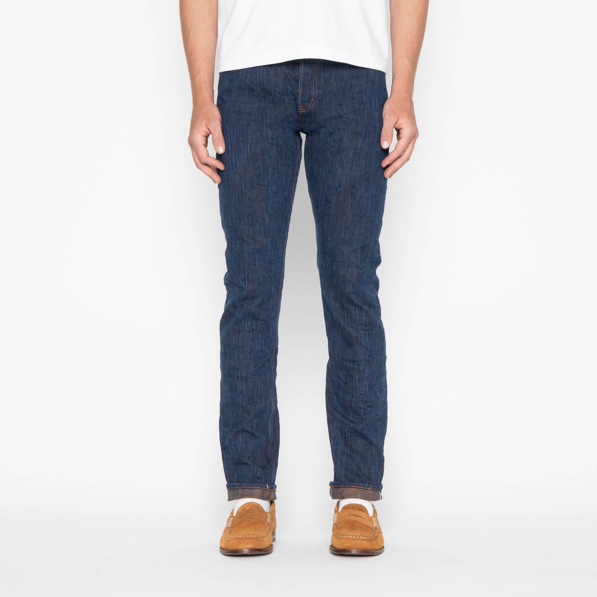 Super Guy - MIJ15 - Hand Dyed Natural Indigo x Kakishibu Intangible Cultural Treasure Selvedge Denim by Naked & Famous Denim