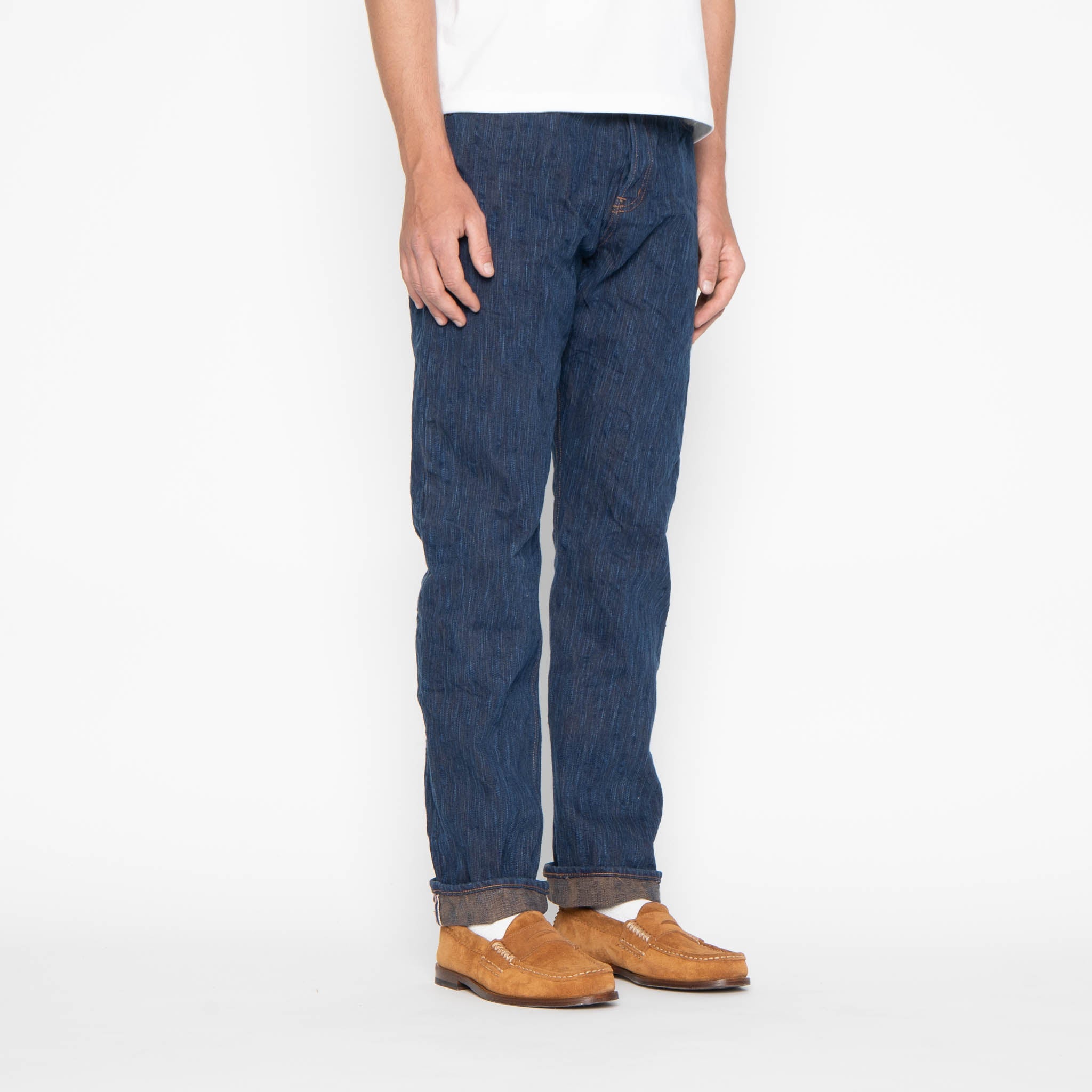 Weird Guy - MIJ15 - Hand Dyed Natural Indigo Kakishibu Intangible Cultural Treasure Selvedge Denim by Naked & Famous Denim