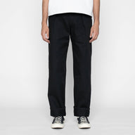 Pleated Trouser - Selvedge Slacks Black by Naked & Famous Denim