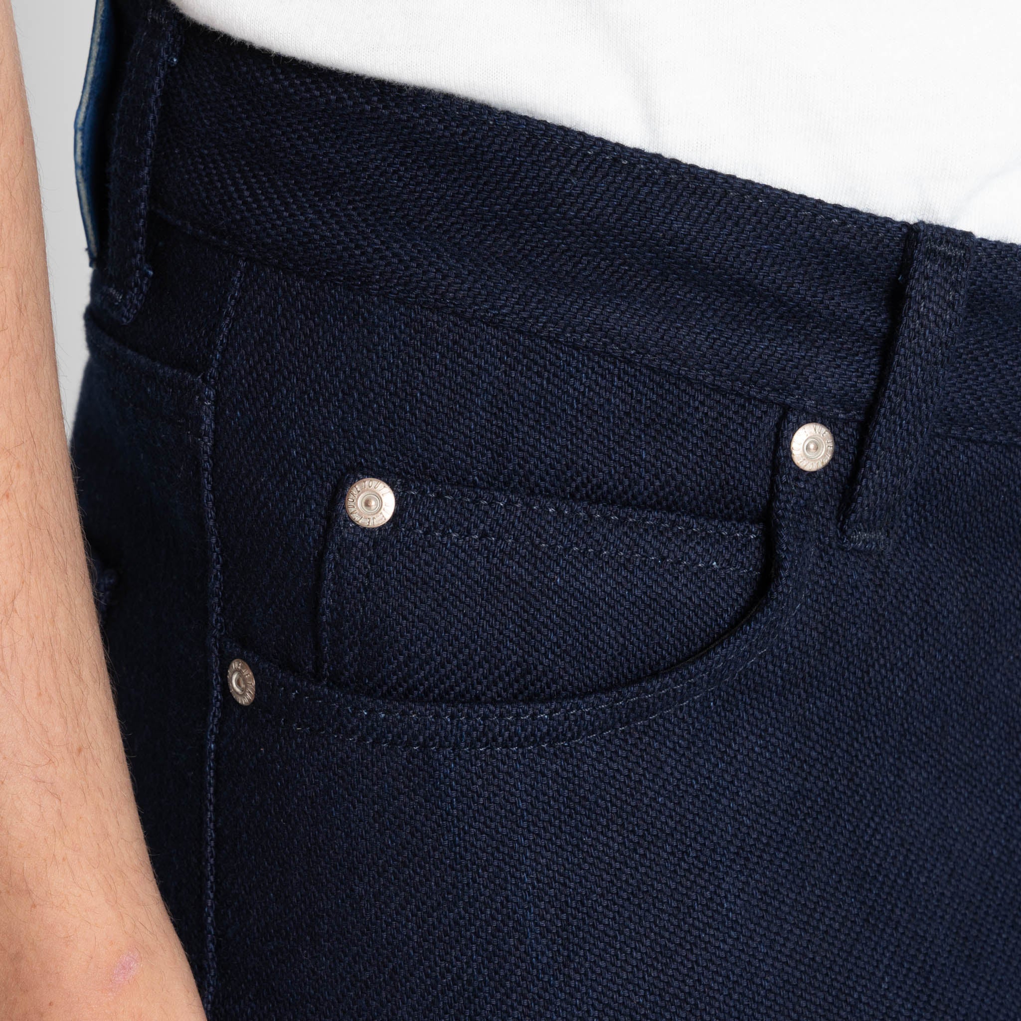 Super Guy - Maekake Dobby - Indigo by Naked & Famous Denim