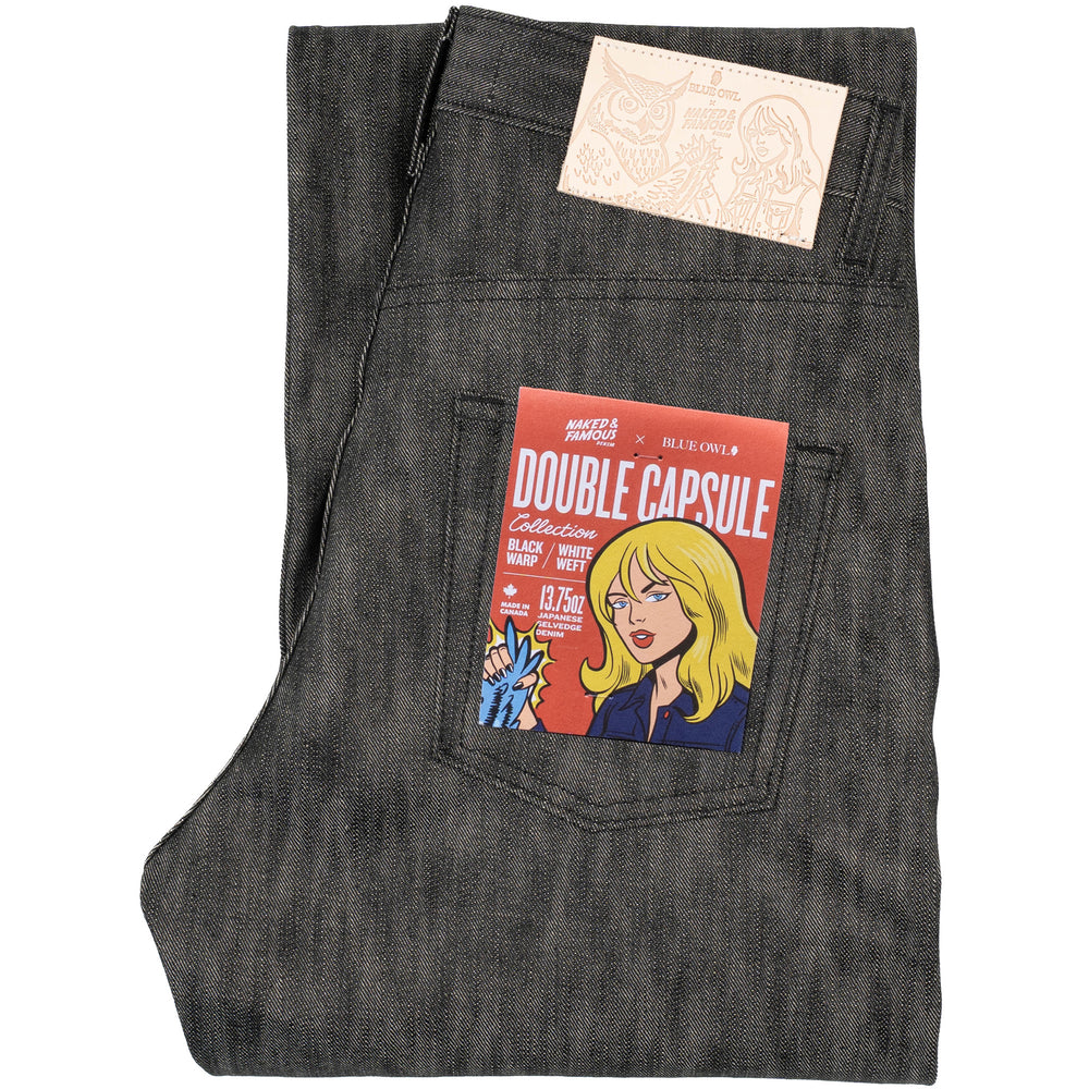 Strong Guy - Double Capsule -Black Warp / White Weft Selvedge by Naked & Famous Denim