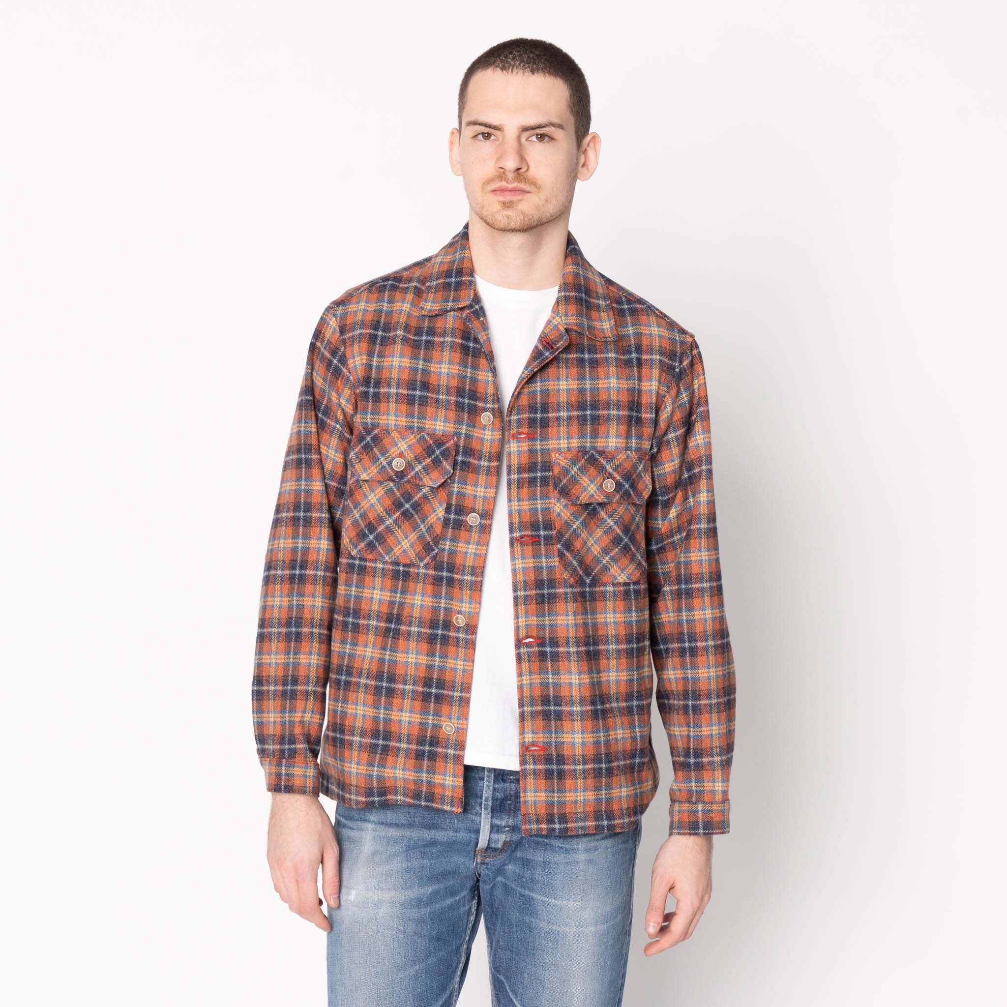 Work Shirt - Triple Twist Yarn Flannel - Red by Naked & Famous Denim