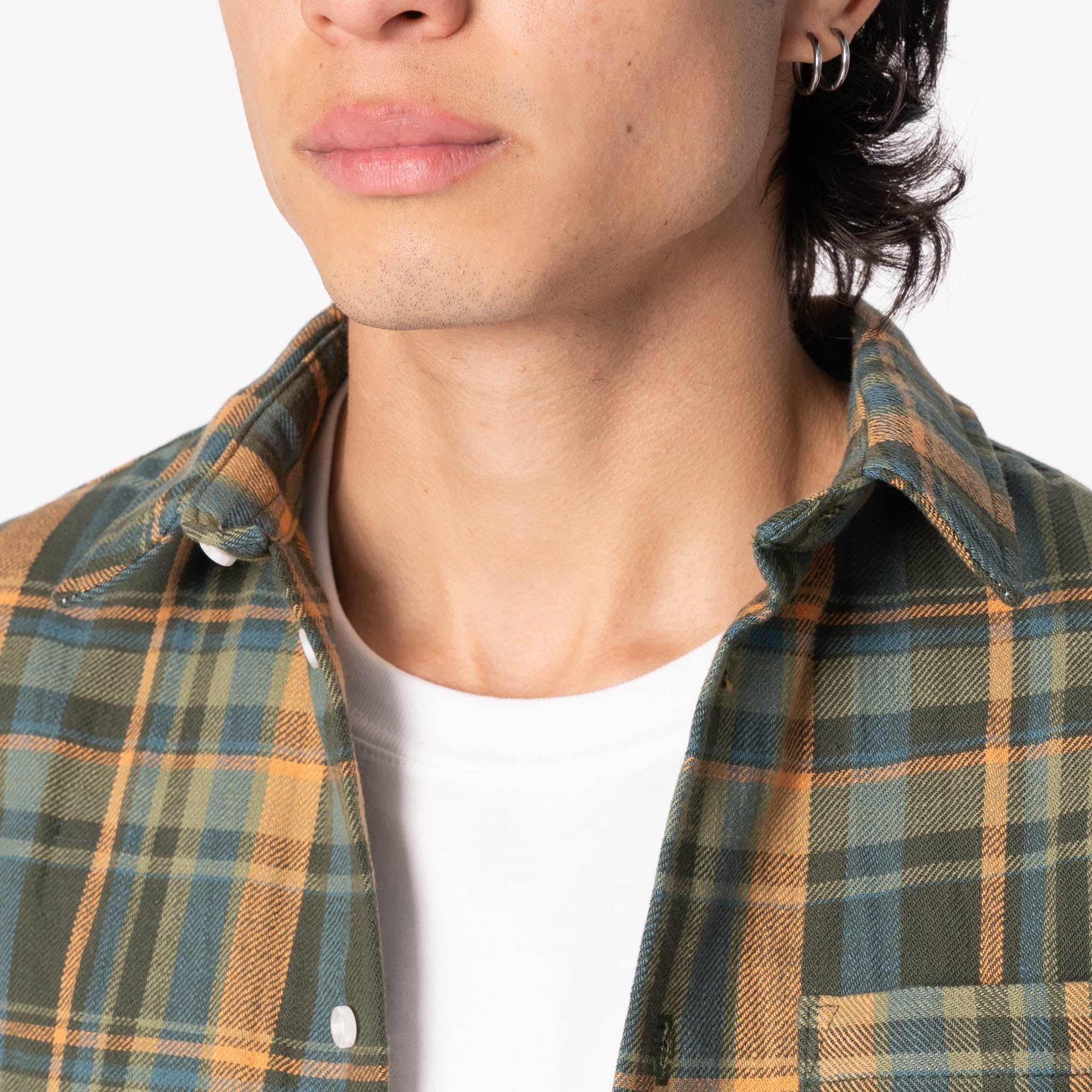 True Shirt - Slub Yarn Flannel - Green by Naked & Famous Denim