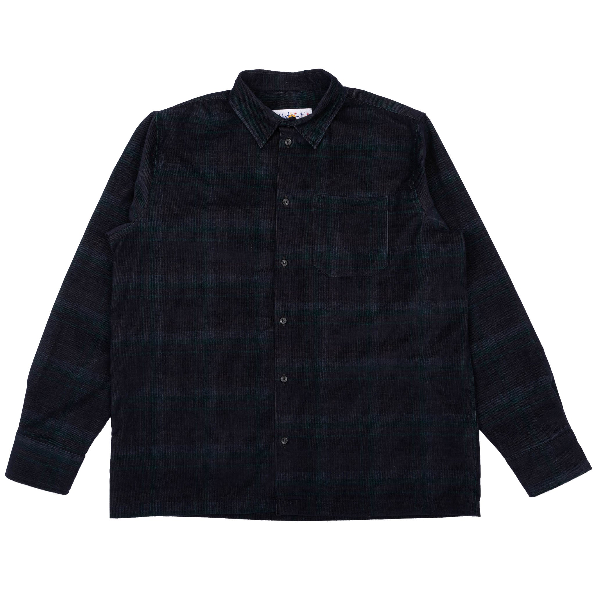 True Shirt - Corduroy Shirting (21W) - Navy / Green by Naked & Famous Denim