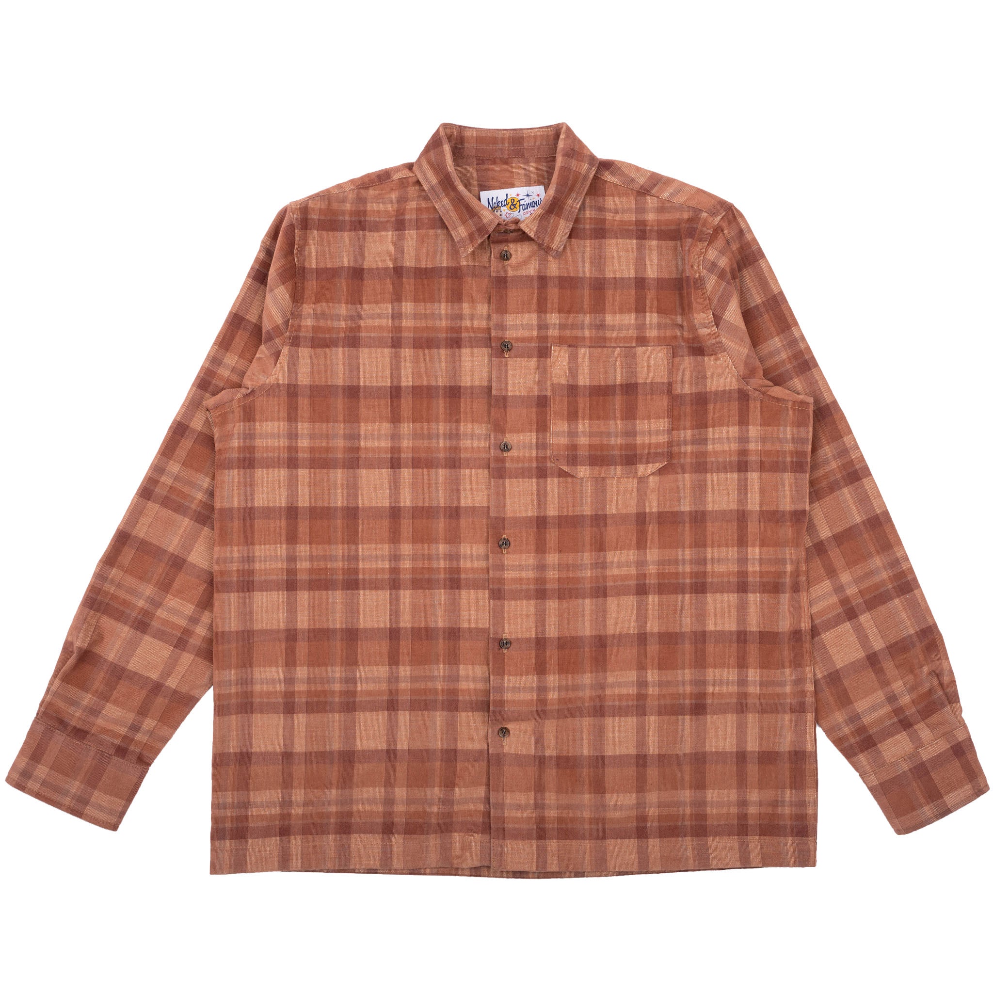 True Shirt - Corduroy Shirting (21W) - Brown / Beige by Naked & Famous Denim