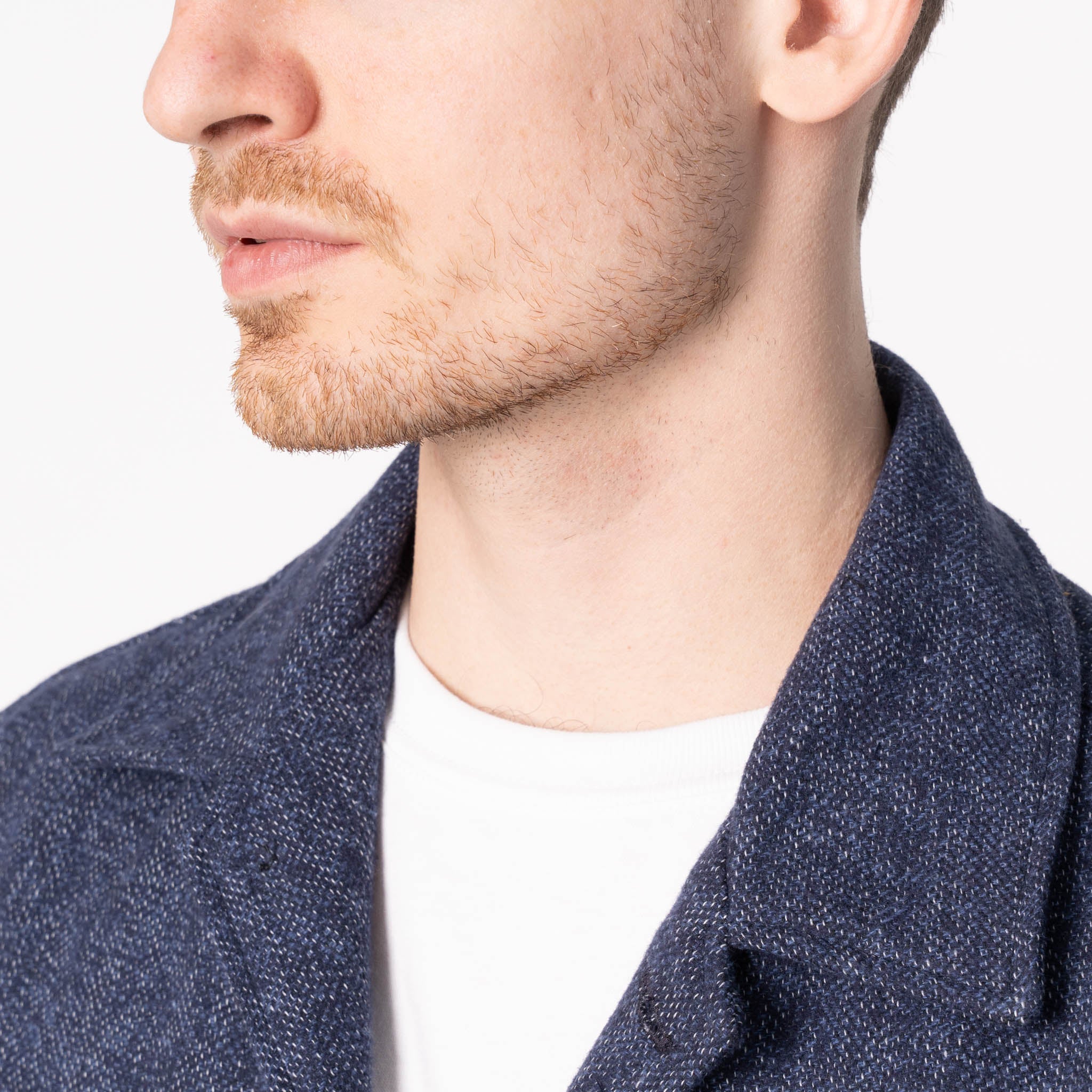Work Shirt - Herringbone Triple Twist - Indigo by Naked & Famous Denim
