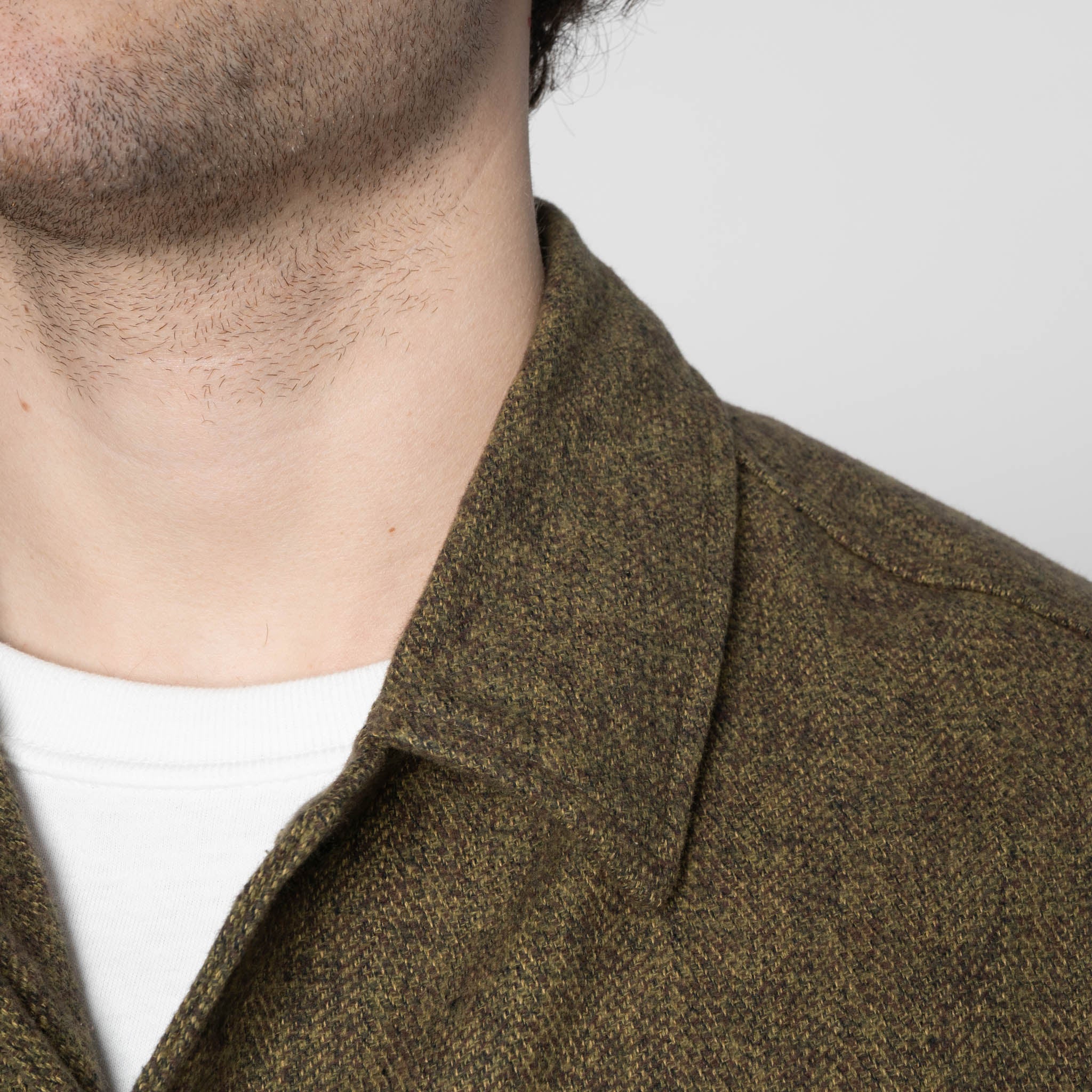 Work Shirt - Herringbone Triple Twist - Forest by Naked & Famous Denim