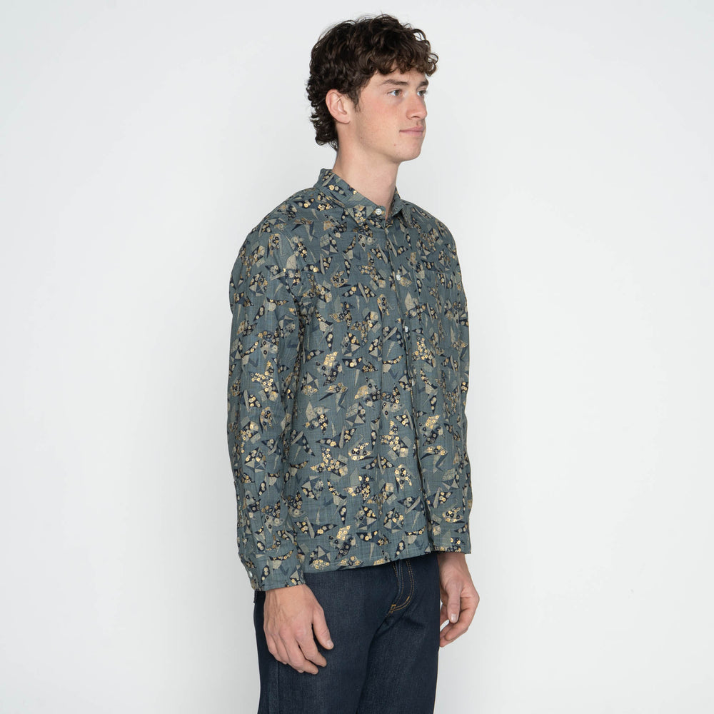 True Shirt - Origami Poplin - Blue by Naked & Famous Denim