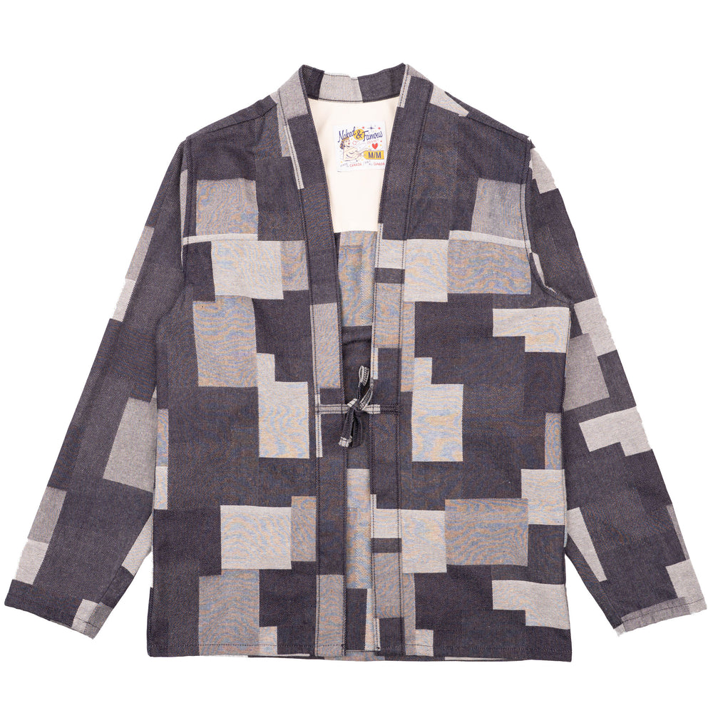 Kimono Shirt - Jacquard Denim - Indigo by Naked & Famous Denim
