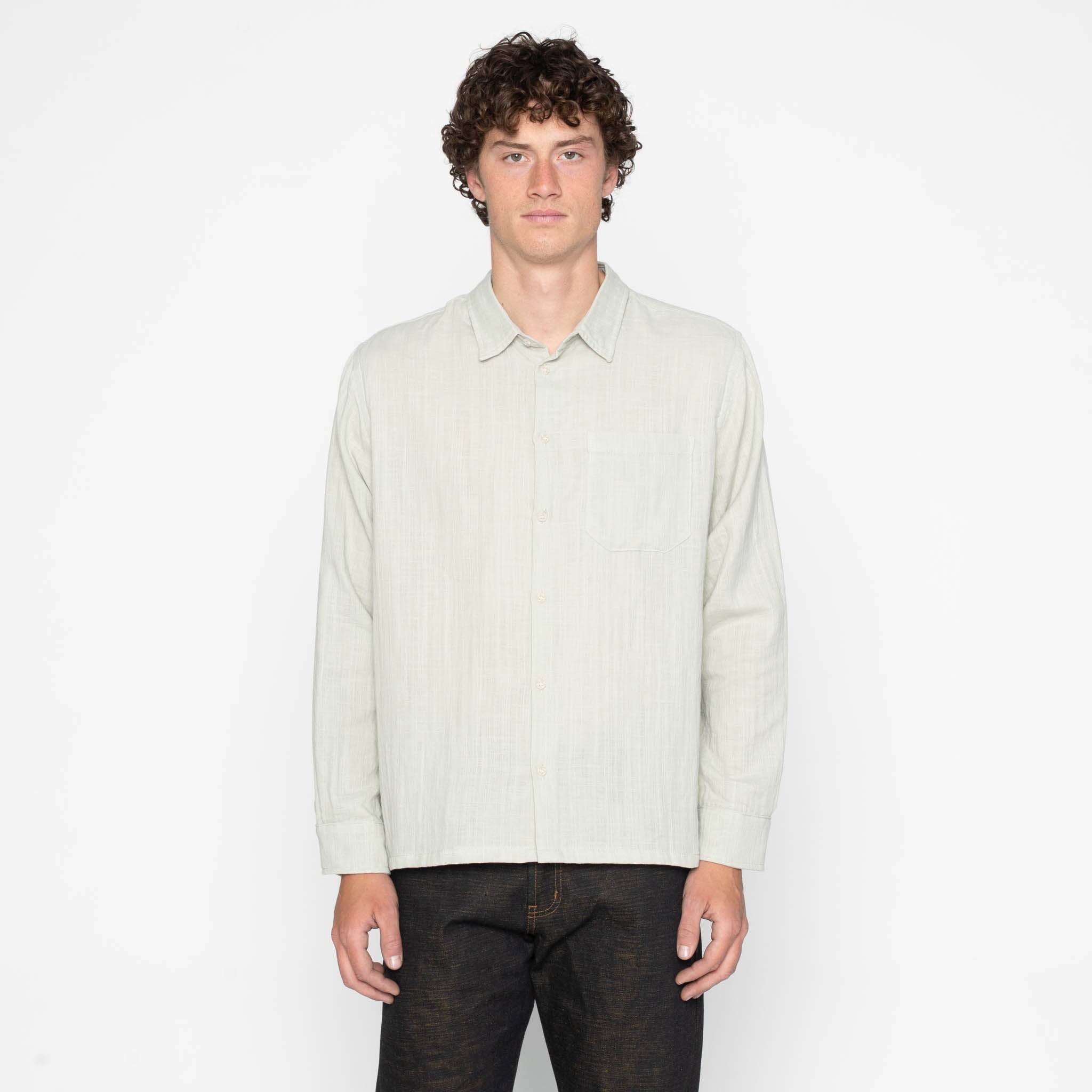 True Shirt - Double Weave Slub Gauze - Mint by Naked & Famous Denim