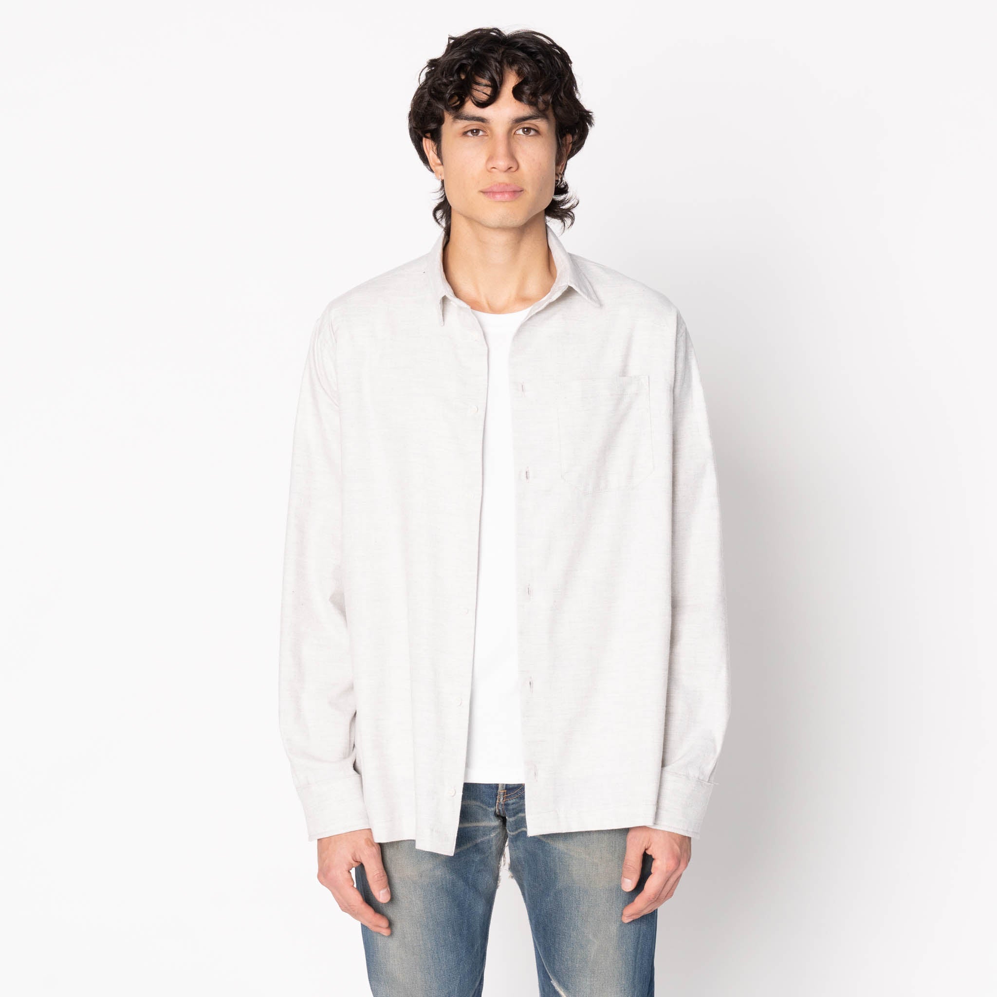 True Shirt - Soft Twill - Pale Grey by Naked & Famous Denim