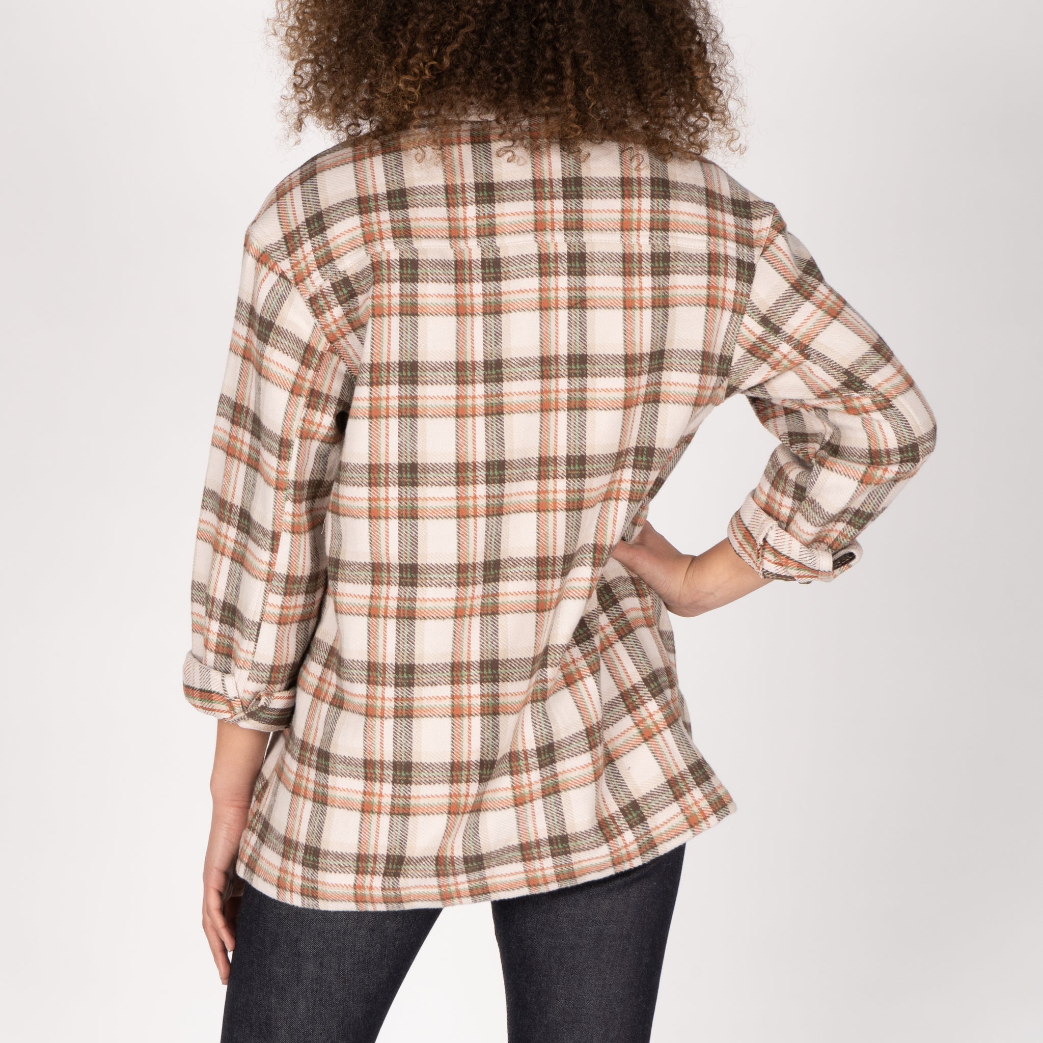 Over Shirt - Triple Yarn Twill Check Brush - Beige by Naked & Famous Denim
