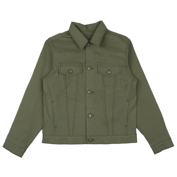 Denim Jacket  - Army Green Duck Selvedge
