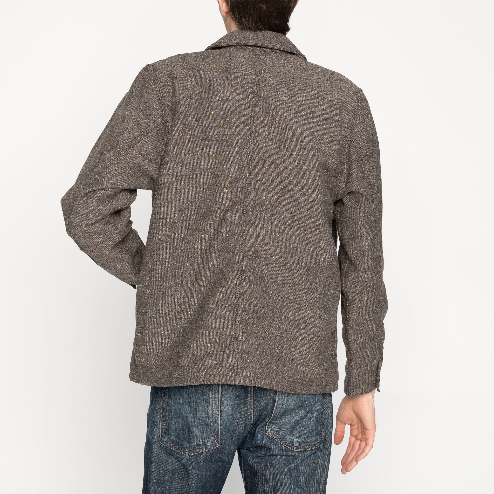 Chore Coat - Wool Blend Multi Nep - Brown by Naked & Famous Denim