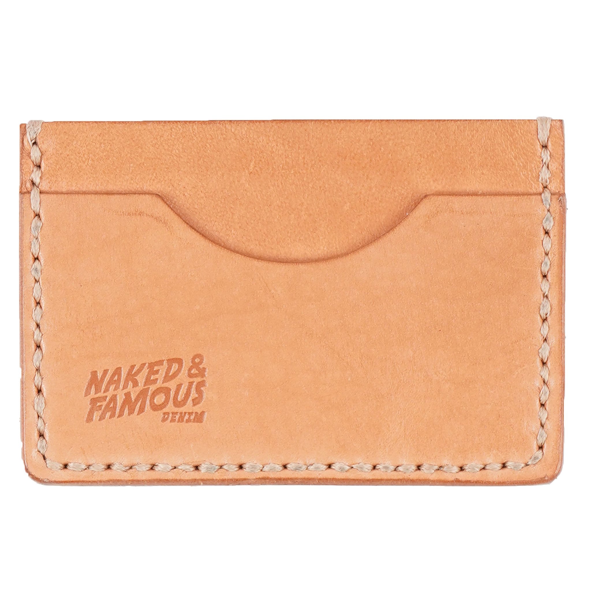 Card Case - Bovine Leather - Natural Tan by Naked & Famous Denim
