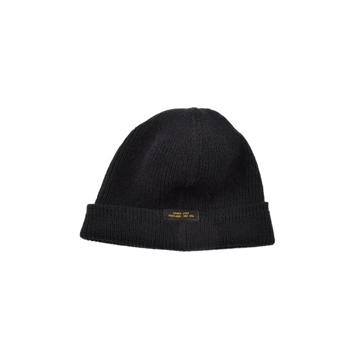 Wool Knit Watch Cap - Black