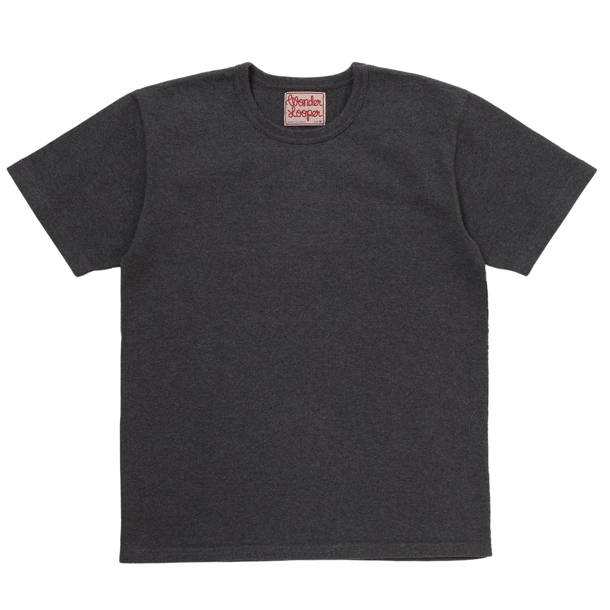 Crewneck T-shirt - Double Heavyweight - Charcoal by Wonder Looper