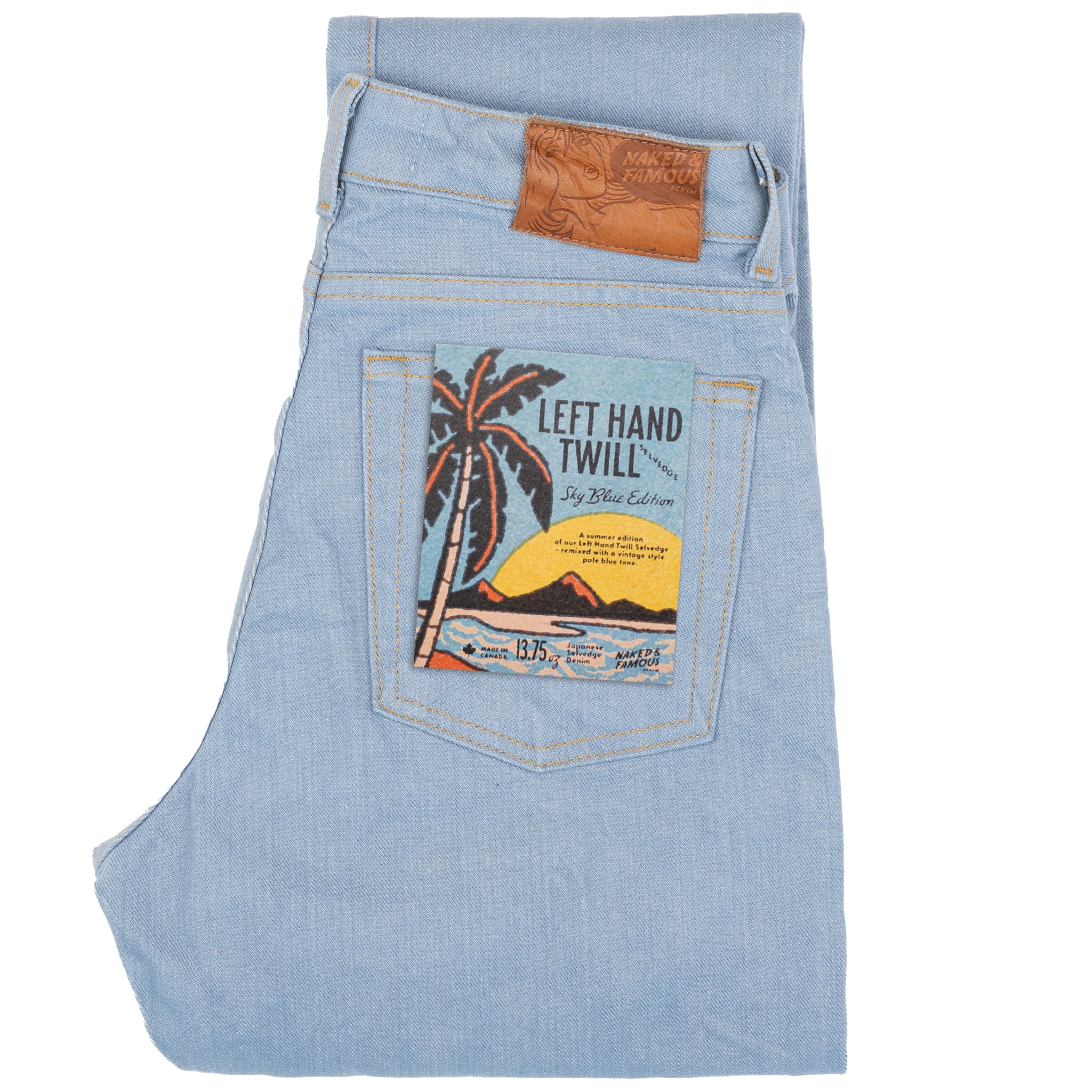 Arrow - Left Hand Twill Selvedge - Sky Blue Edition by Naked & Famous Denim