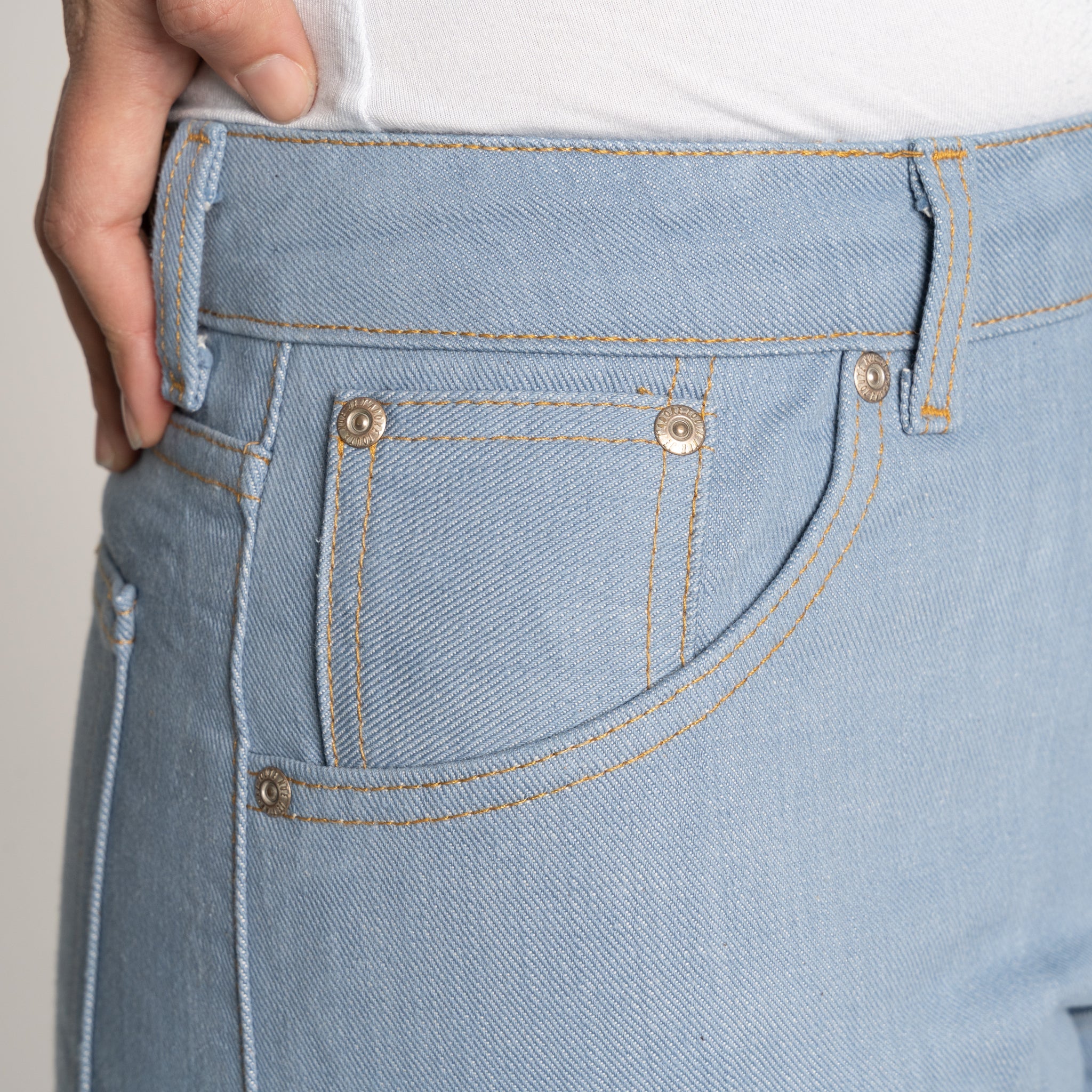 Arrow - Left Hand Twill Selvedge - Sky Blue Edition by Naked & Famous Denim