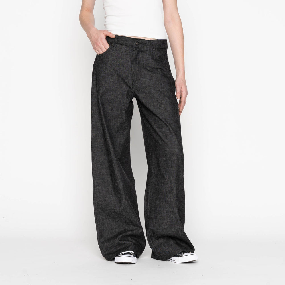 Wide Wild West - Black Lightweight Denim - Black by Naked & Famous Denim