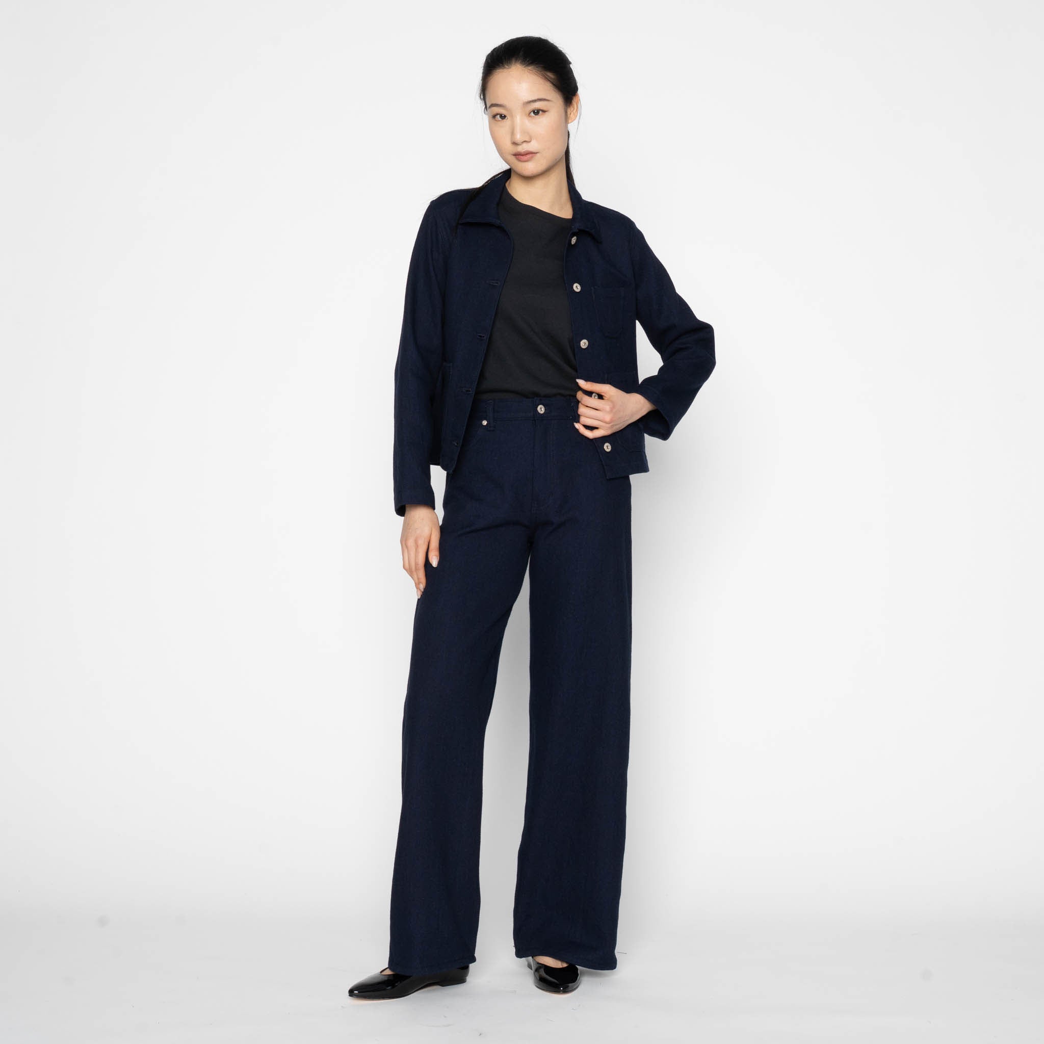 Wide Wild West - Maekake Dobby - Indigo by Naked & Famous Denim