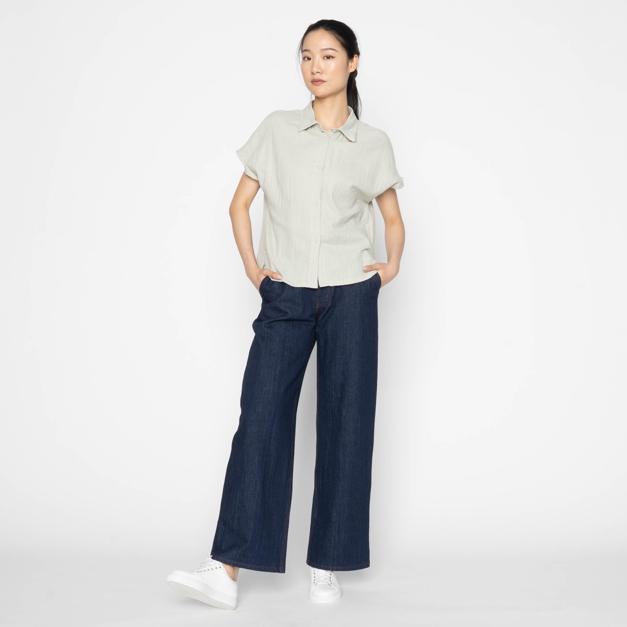 Maudie - Vertical Slub Denim - Indigo by Naked & Famous Denim