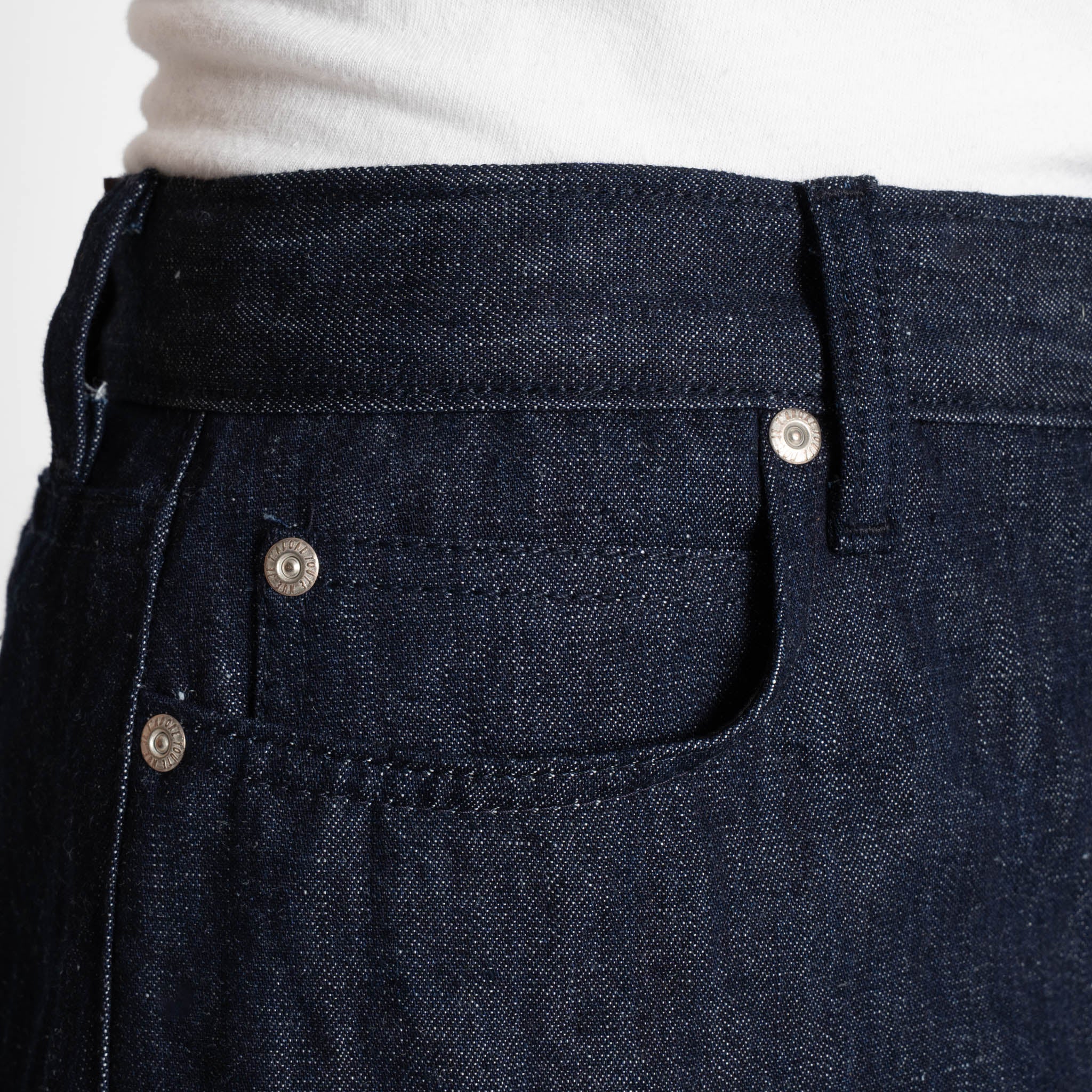 Bestie - Linen Blend Denim - Indigo by Naked & Famous Denim