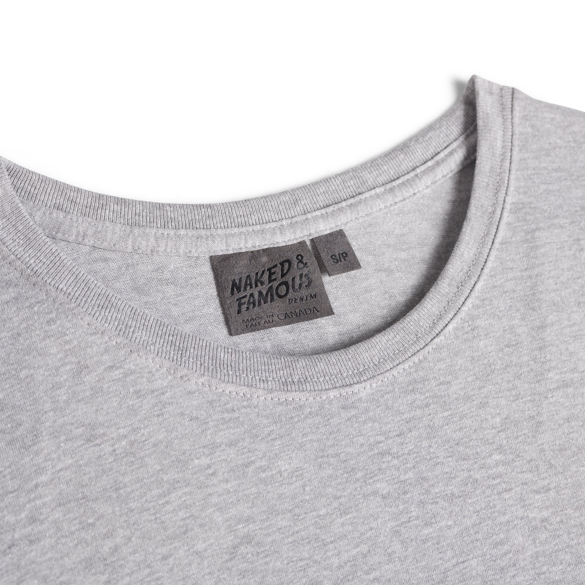 Women's - Circular Knit Ballet Tee - Double Ring-Spun Cotton - Heather Grey by Naked & Famous Denim