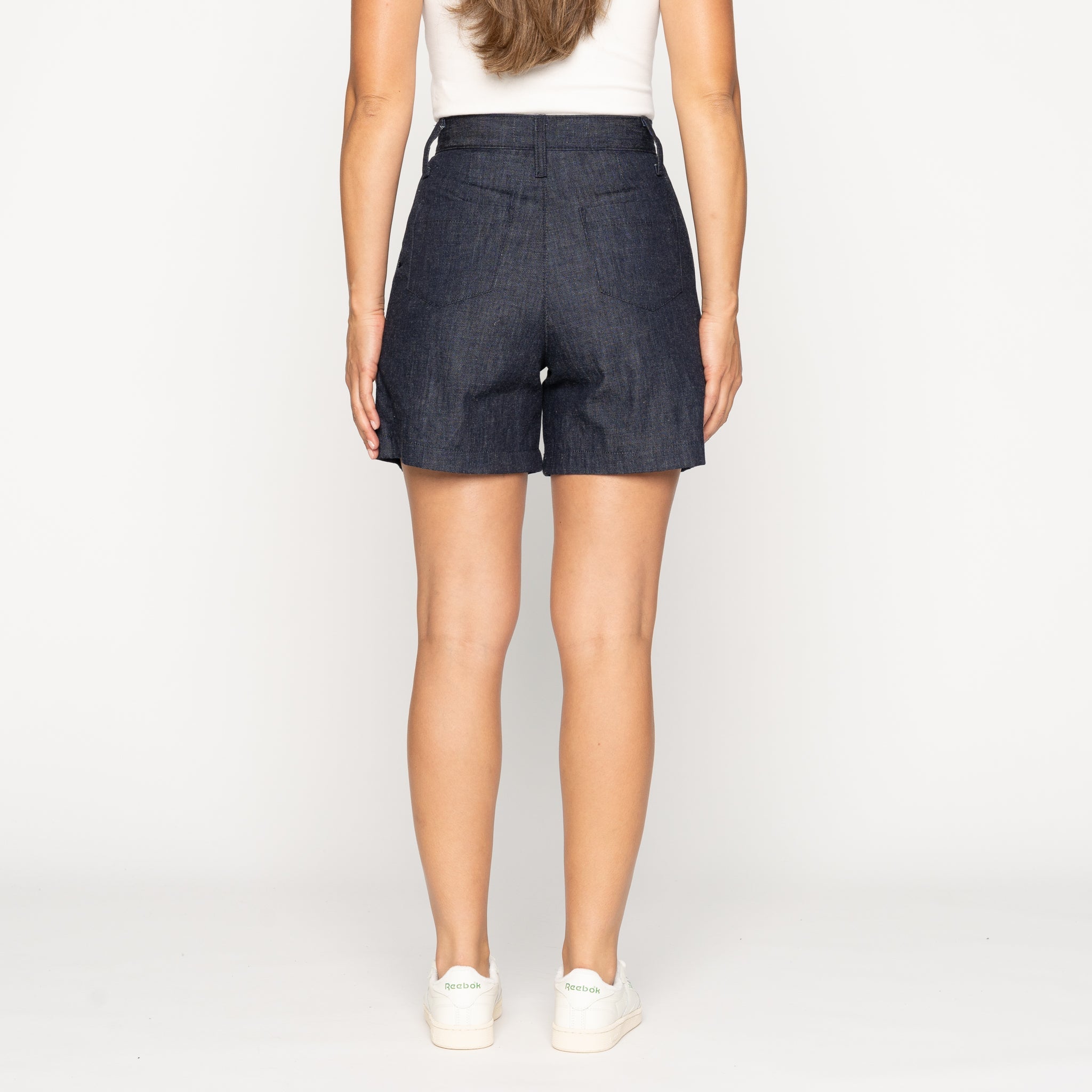 Twin Pleated Short - 10oz Rinsed Denim by Naked & Famous Denim