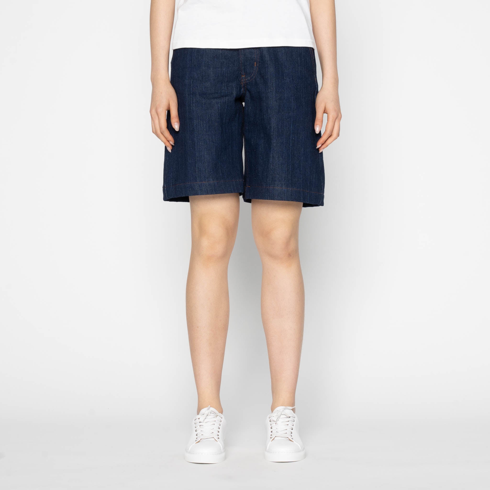 Andie Shorts - Vertical Slub Denim - Indigo by Naked & Famous Denim