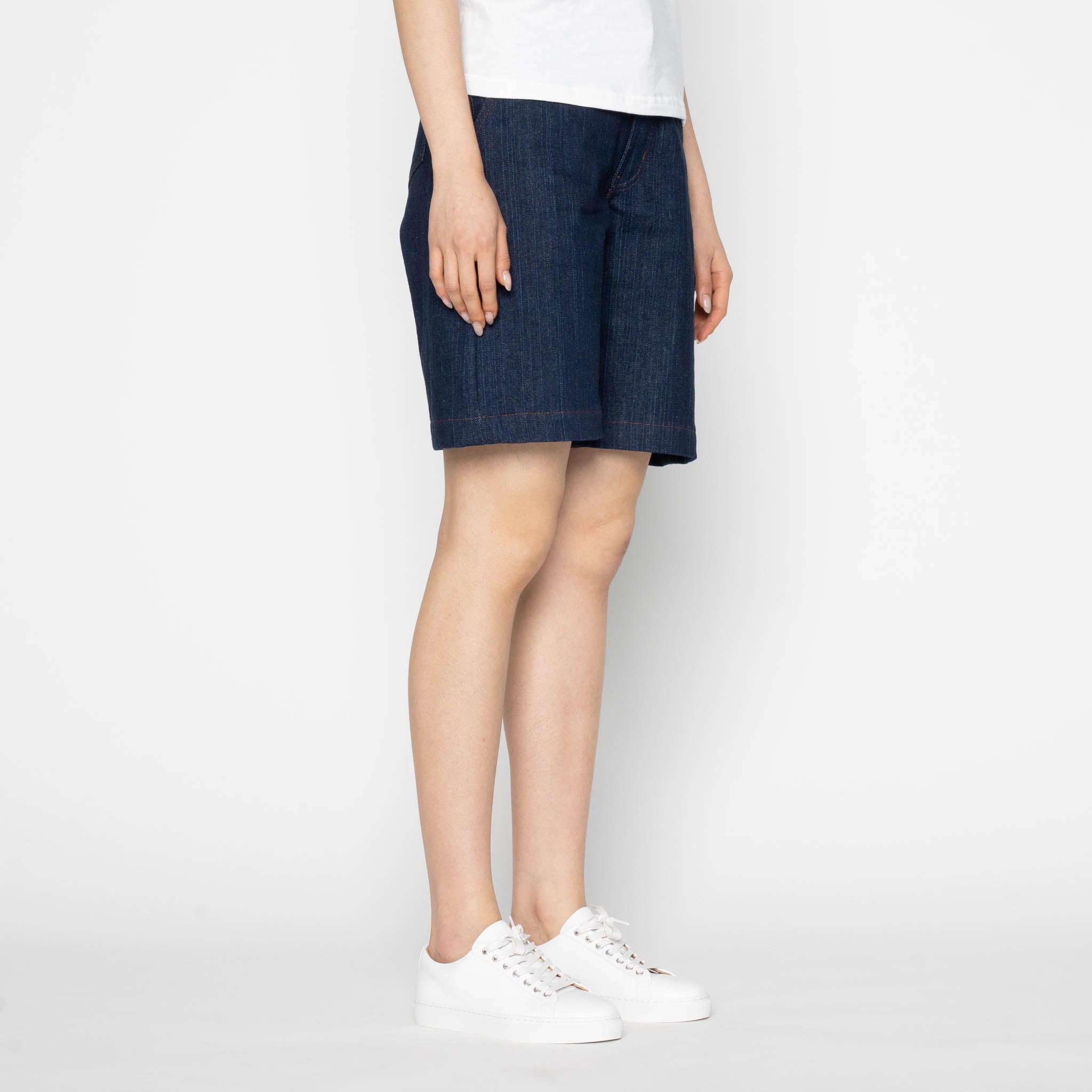 Andie Shorts - Vertical Slub Denim - Indigo by Naked & Famous Denim