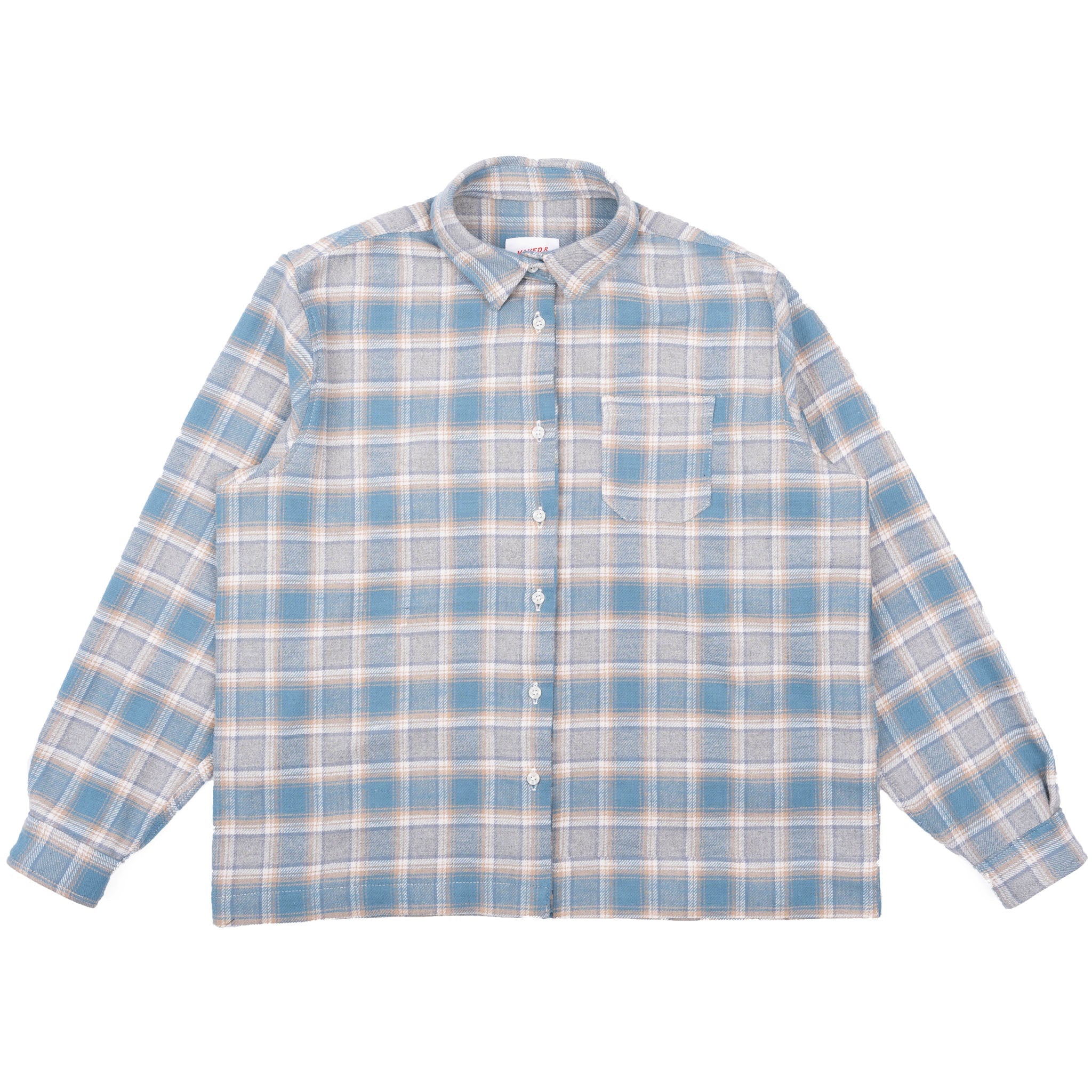 Judy - Soft Brushed Faded Flannel - Faded Blue by Naked & Famous Denim