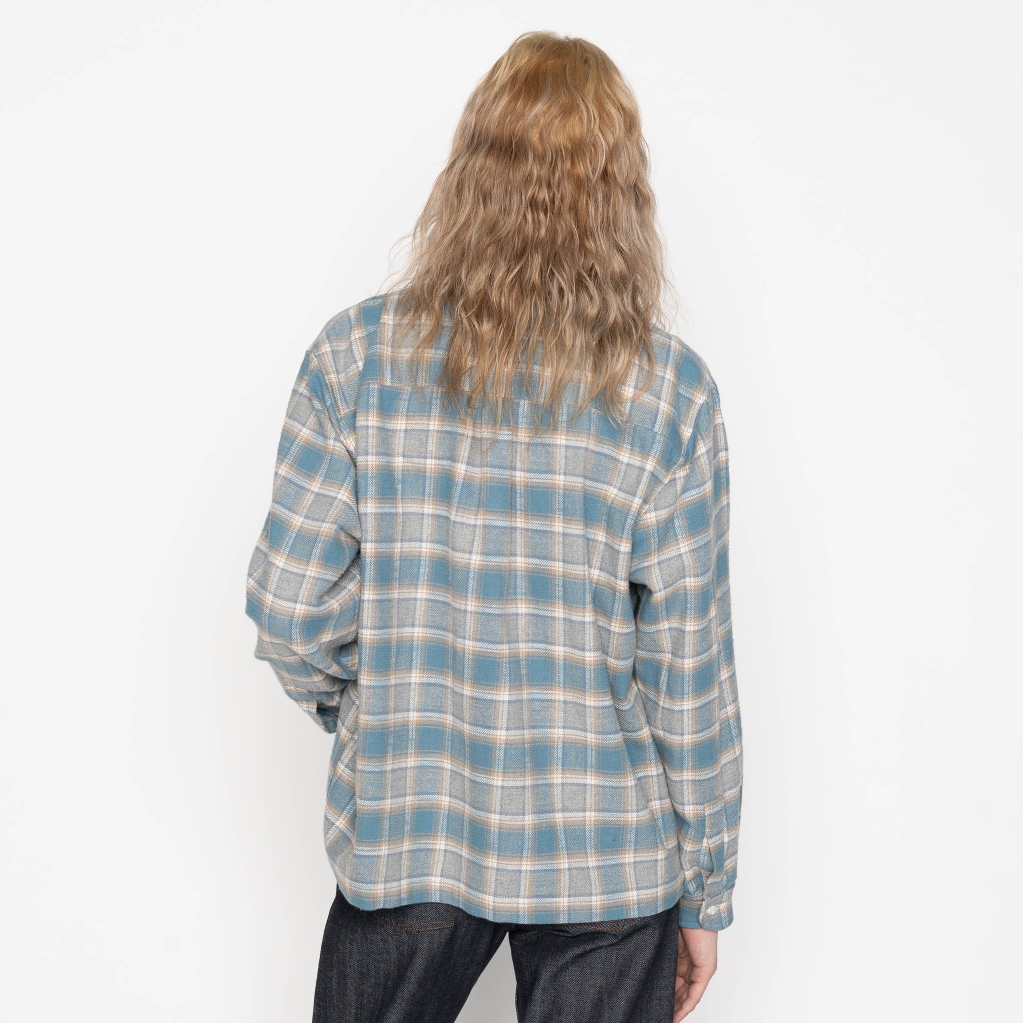 Judy - Soft Brushed Faded Flannel - Faded Blue by Naked & Famous Denim