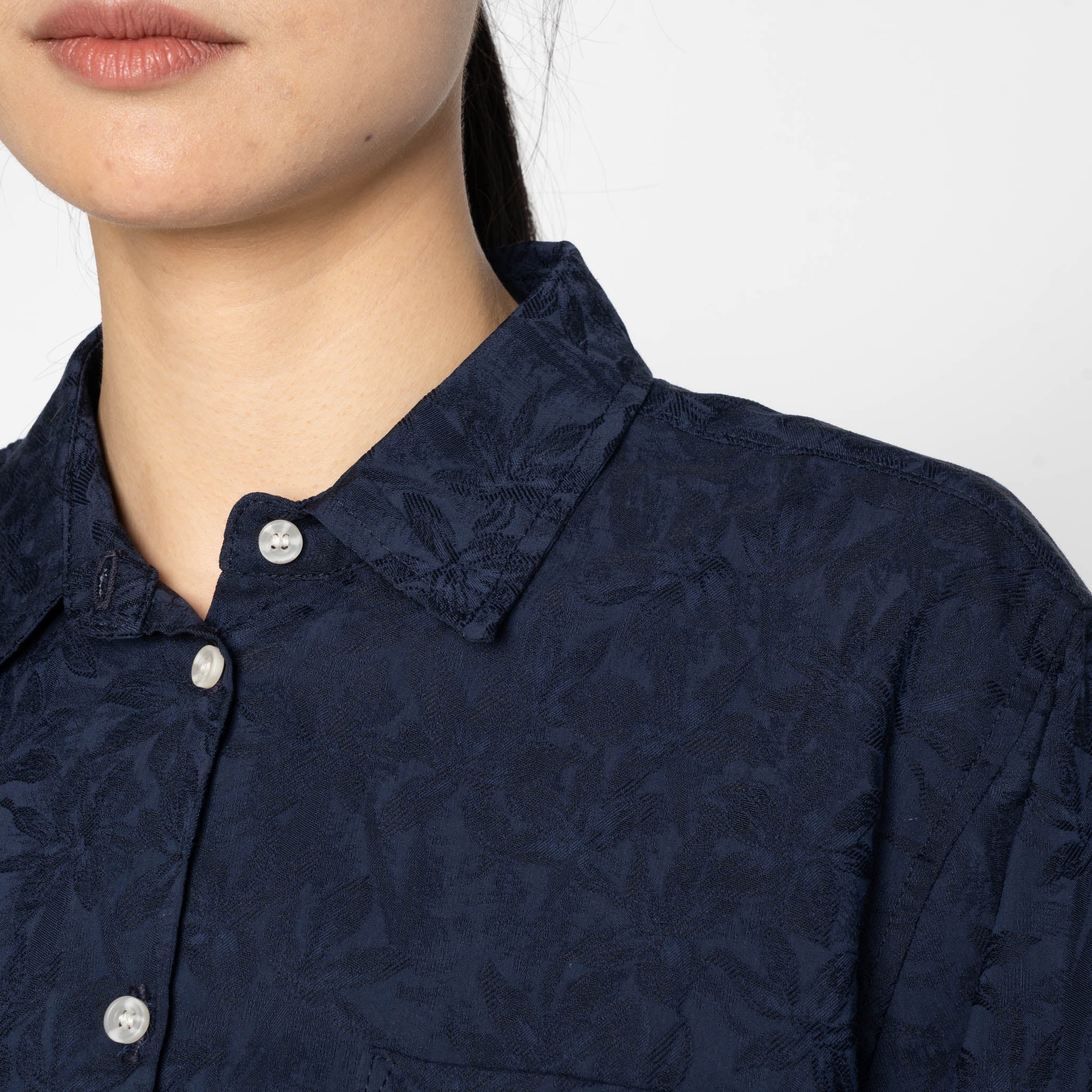 Judy - Jungle Jacquard- Navy by Naked & Famous Denim