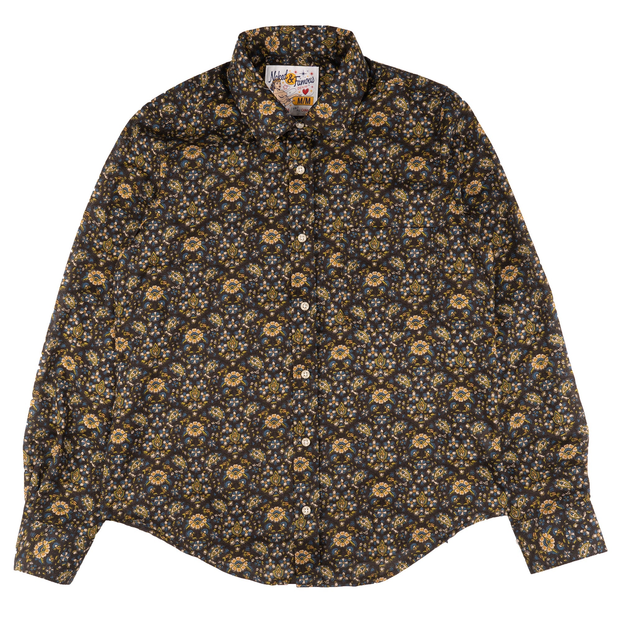 Country Shirt - Bandana Cloth - Black by Naked & Famous Denim