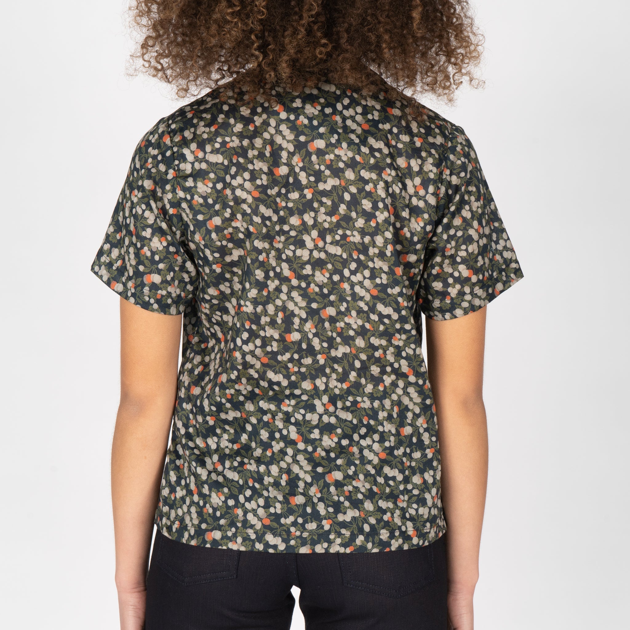Camp Collar Shirt - Fruit Print - Navy by Naked & Famous Denim