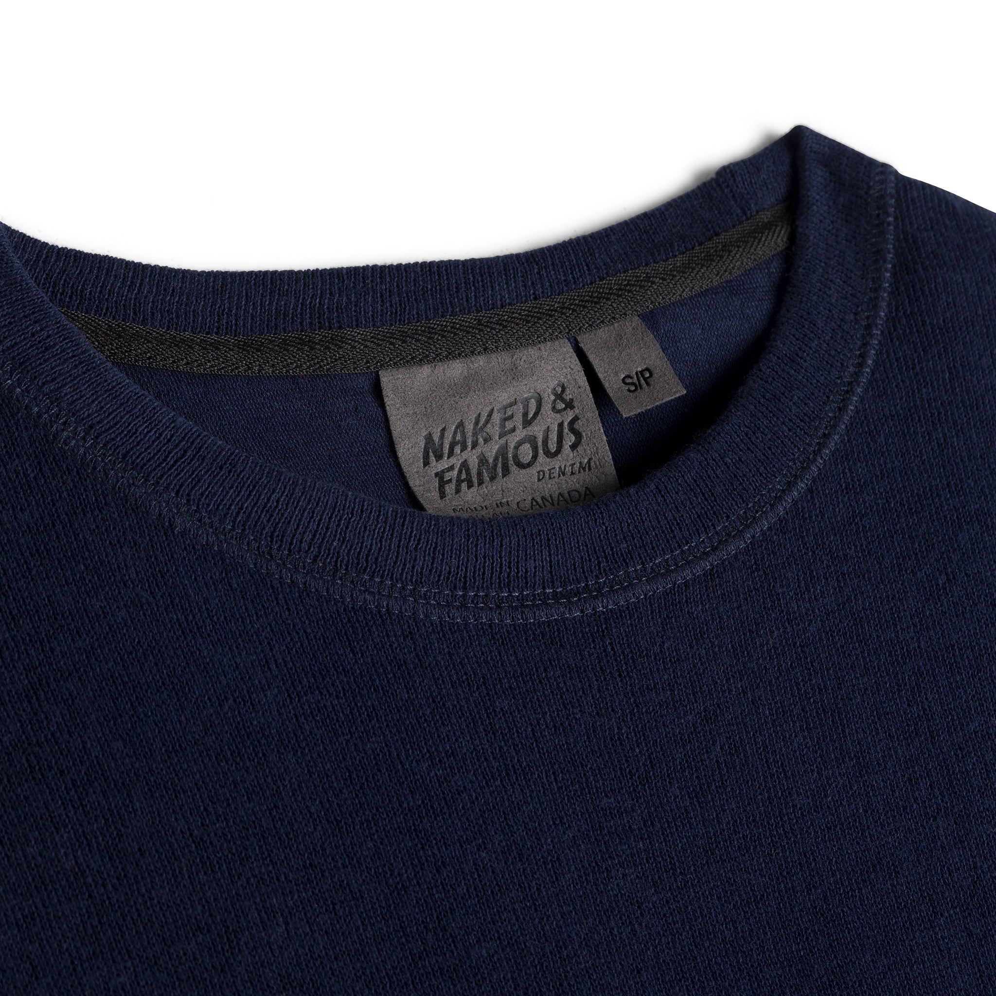 Women's Weekend Crew - Vintage Doubleface - Navy by Naked & Famous Denim