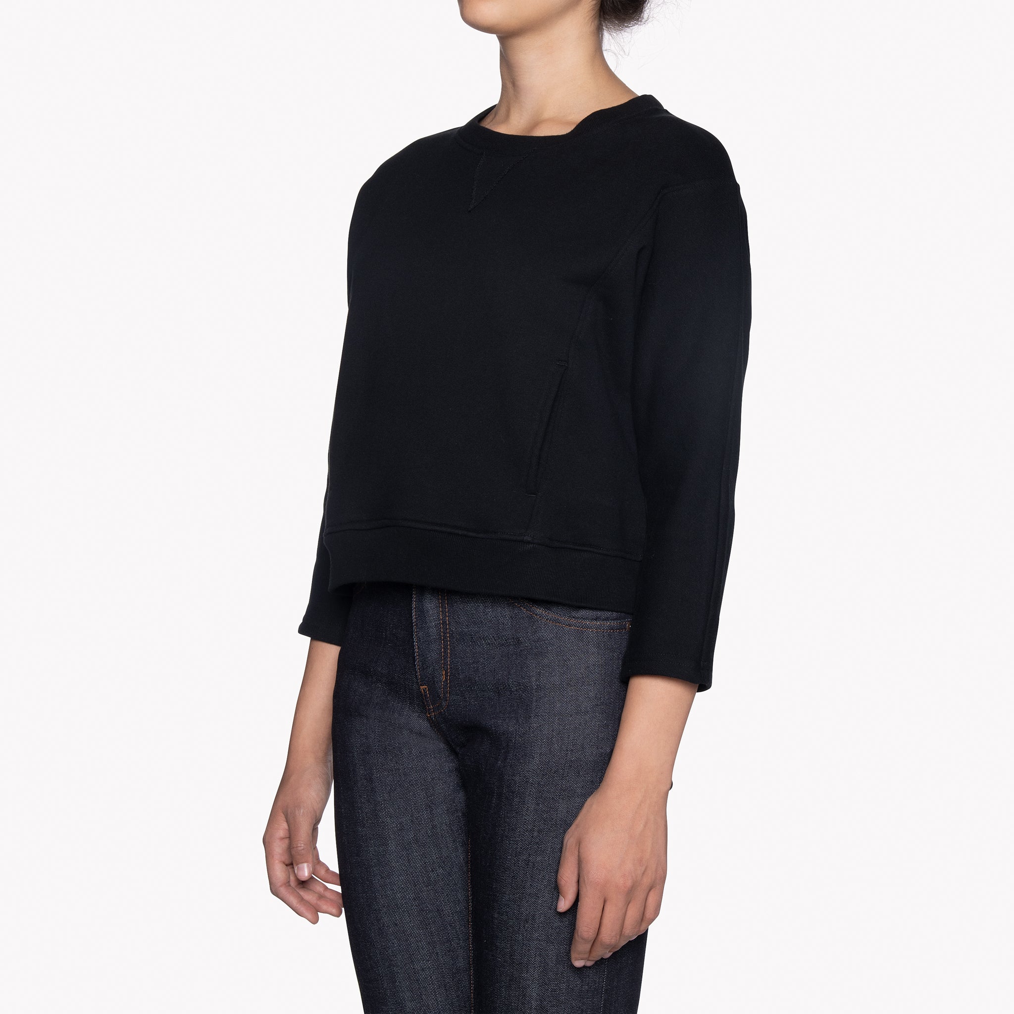 Women's - Smart Crew - Terry - Black by Naked & Famous Denim