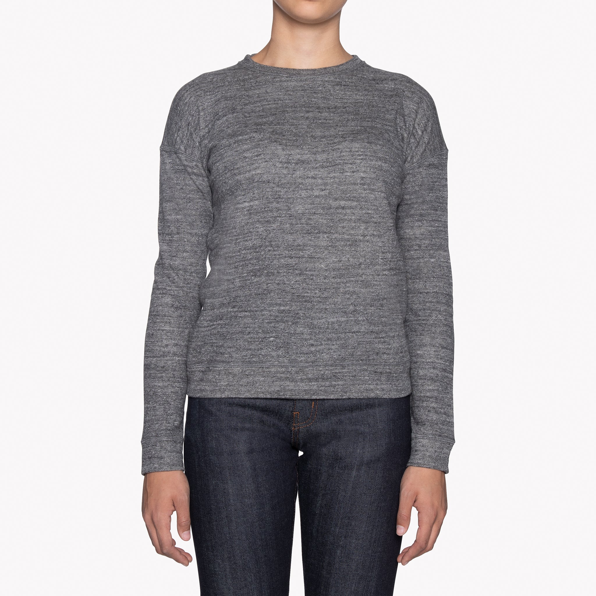 Women's - Weekend Crew - Vintage Doubleface - Charcoal by Naked & Famous Denim