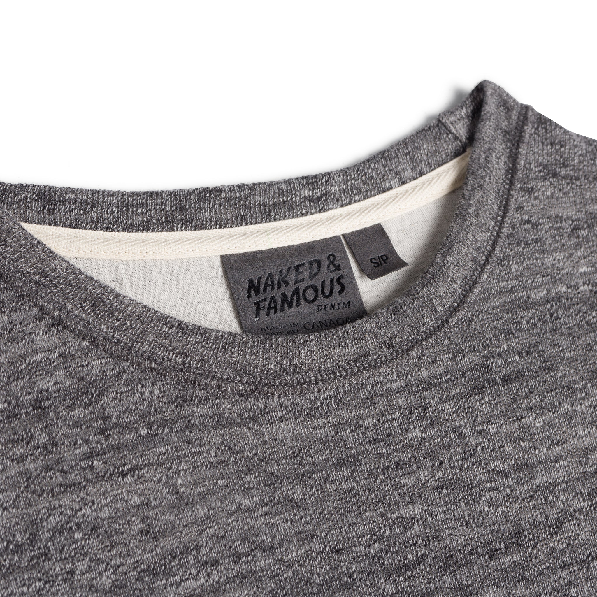 Women's - Weekend Crew - Vintage Doubleface - Charcoal by Naked & Famous Denim