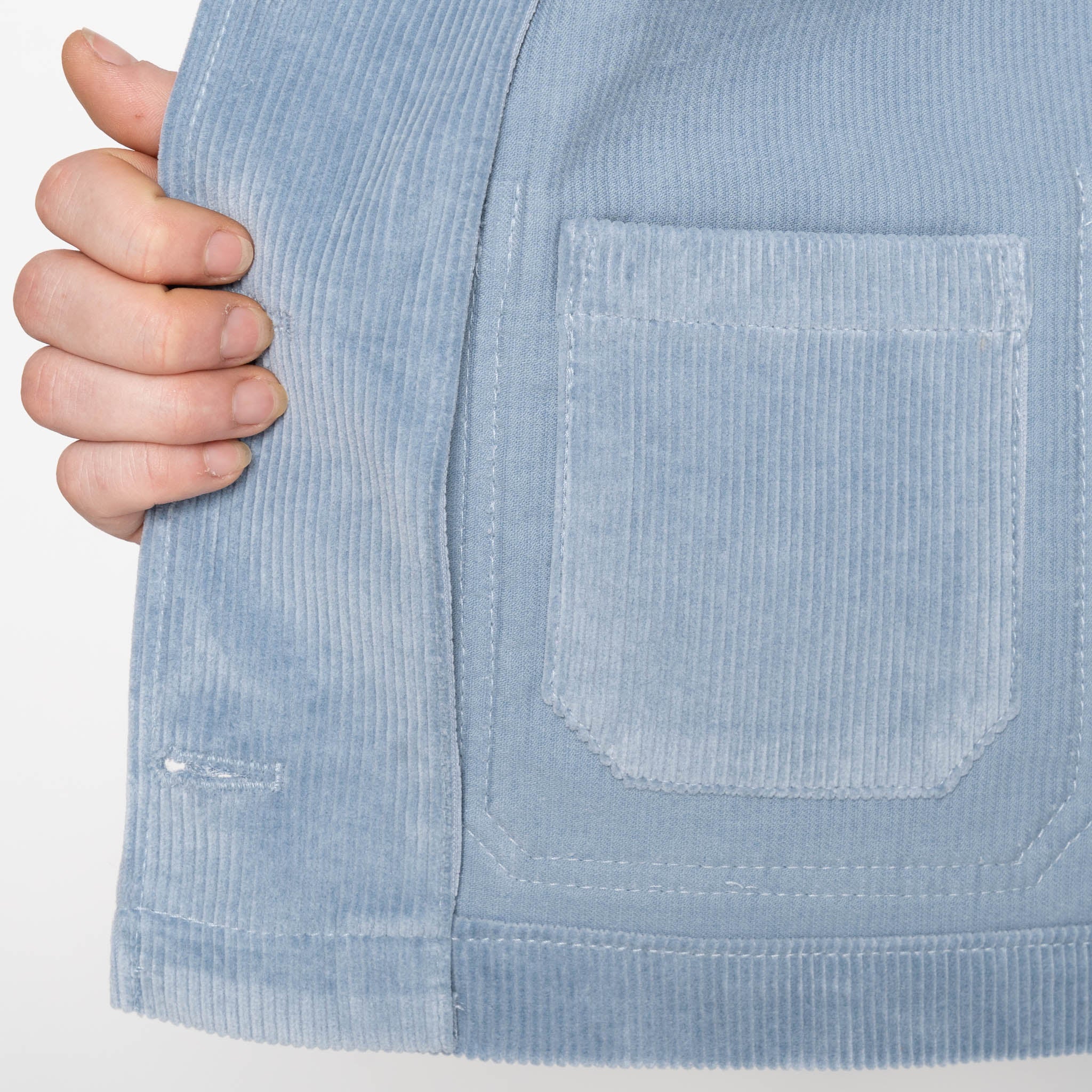 Gracie - Organic Faded Corduroy - Pale Indigo by Naked & Famous Denim