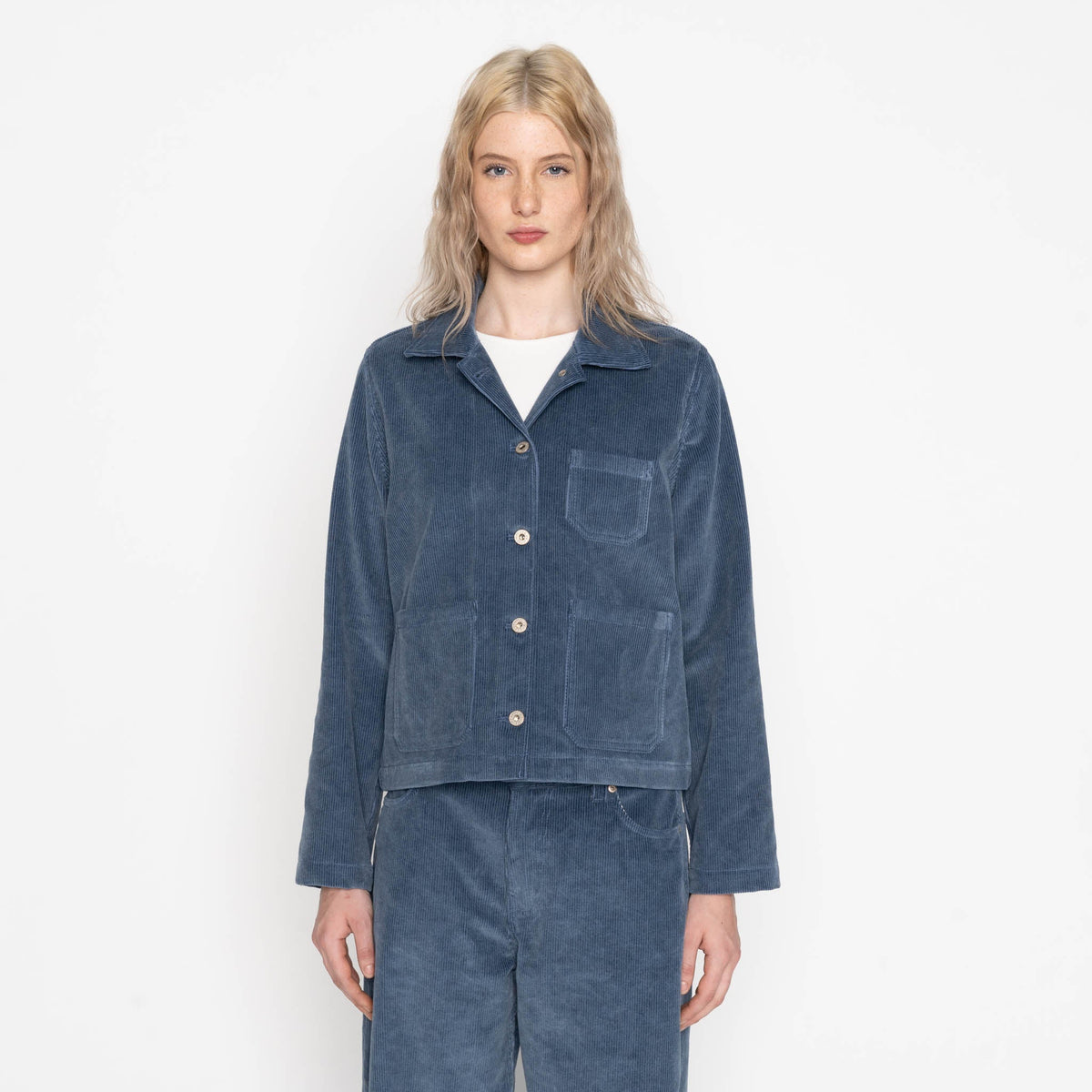 Gracie Jacket - Organic Faded Corduroy - Indigo by Naked & Famous Denim