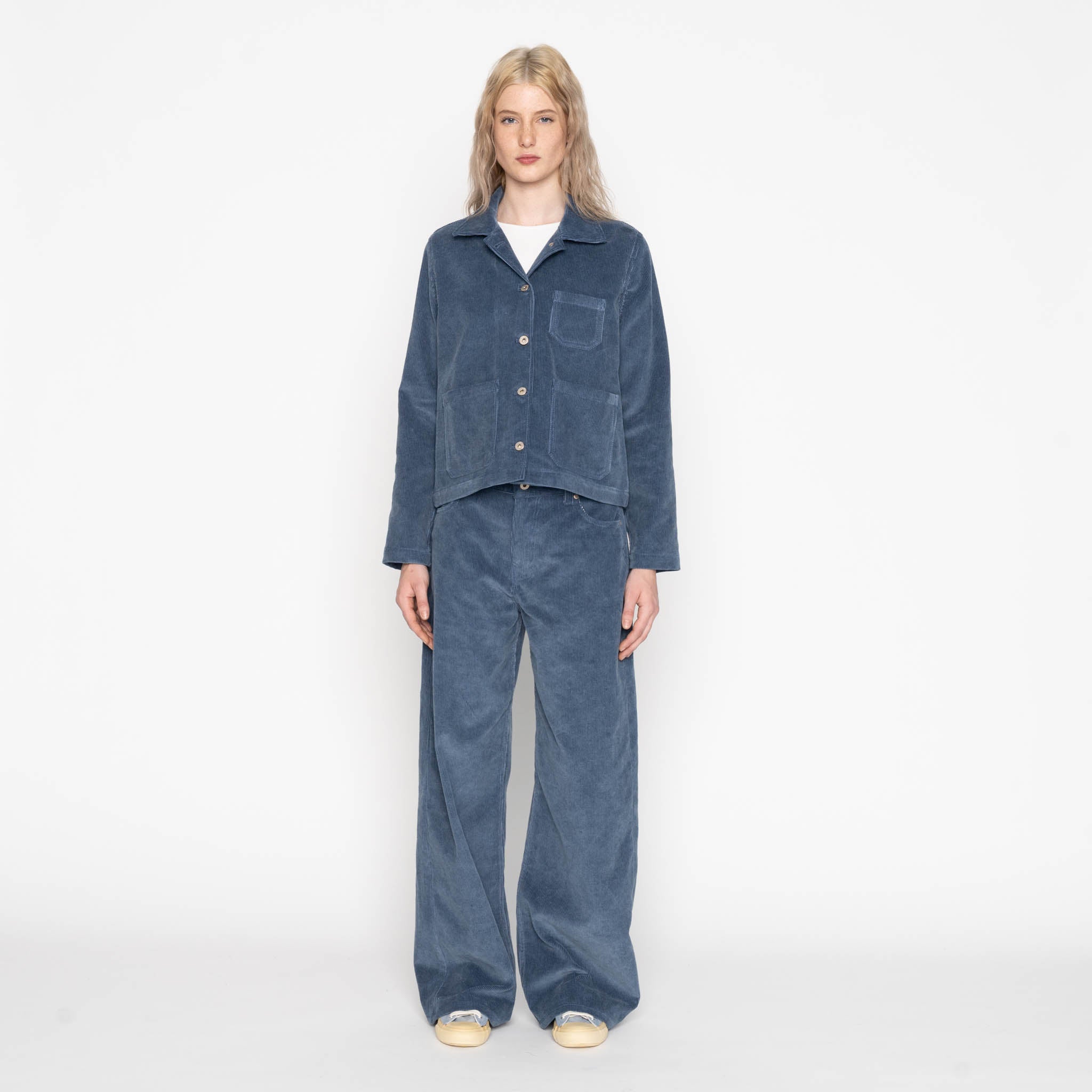 Gracie - Organic Faded Corduroy - Indigo by Naked & Famous Denim