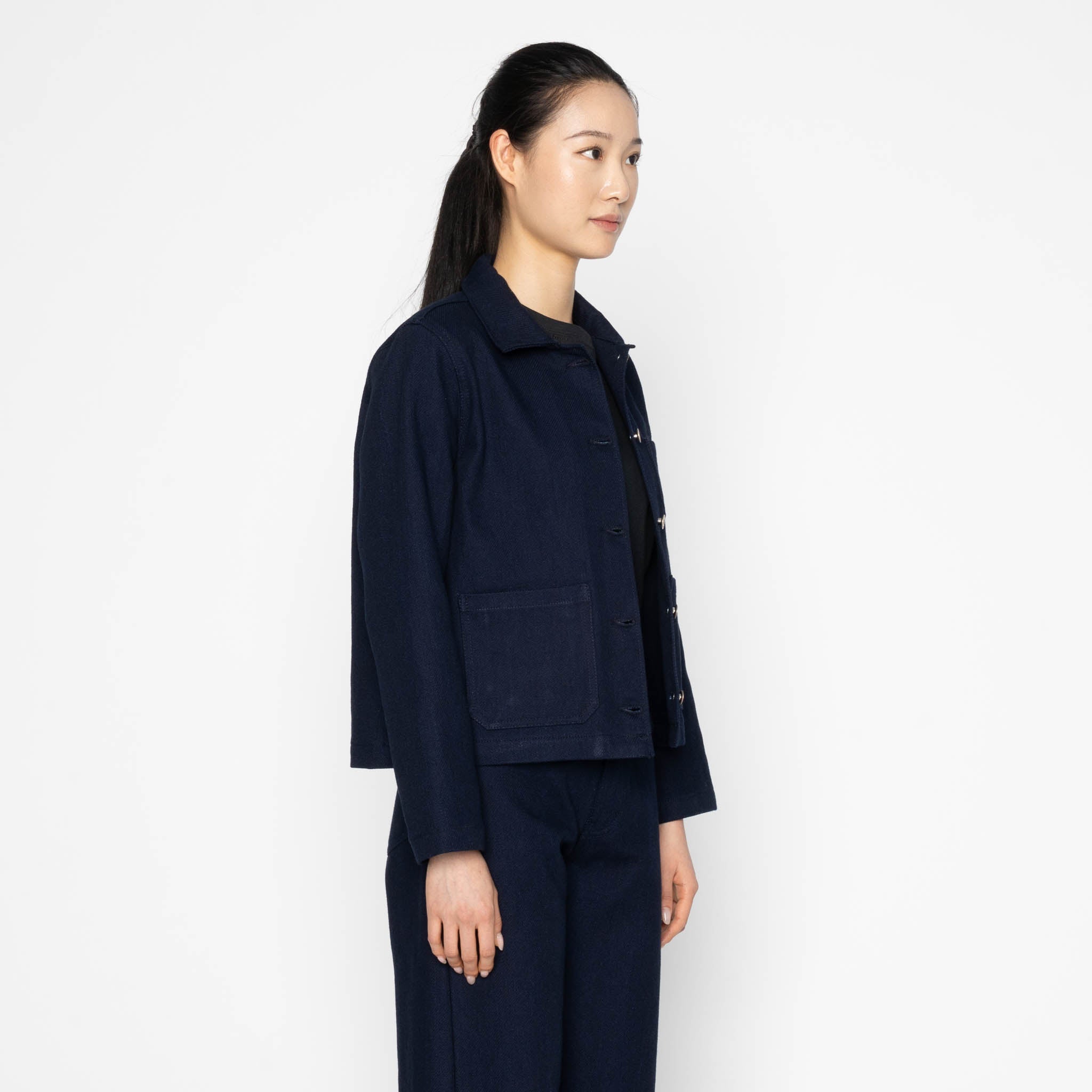 Gracie Jacket - Maekake Dobby - Indigo by Naked & Famous Denim