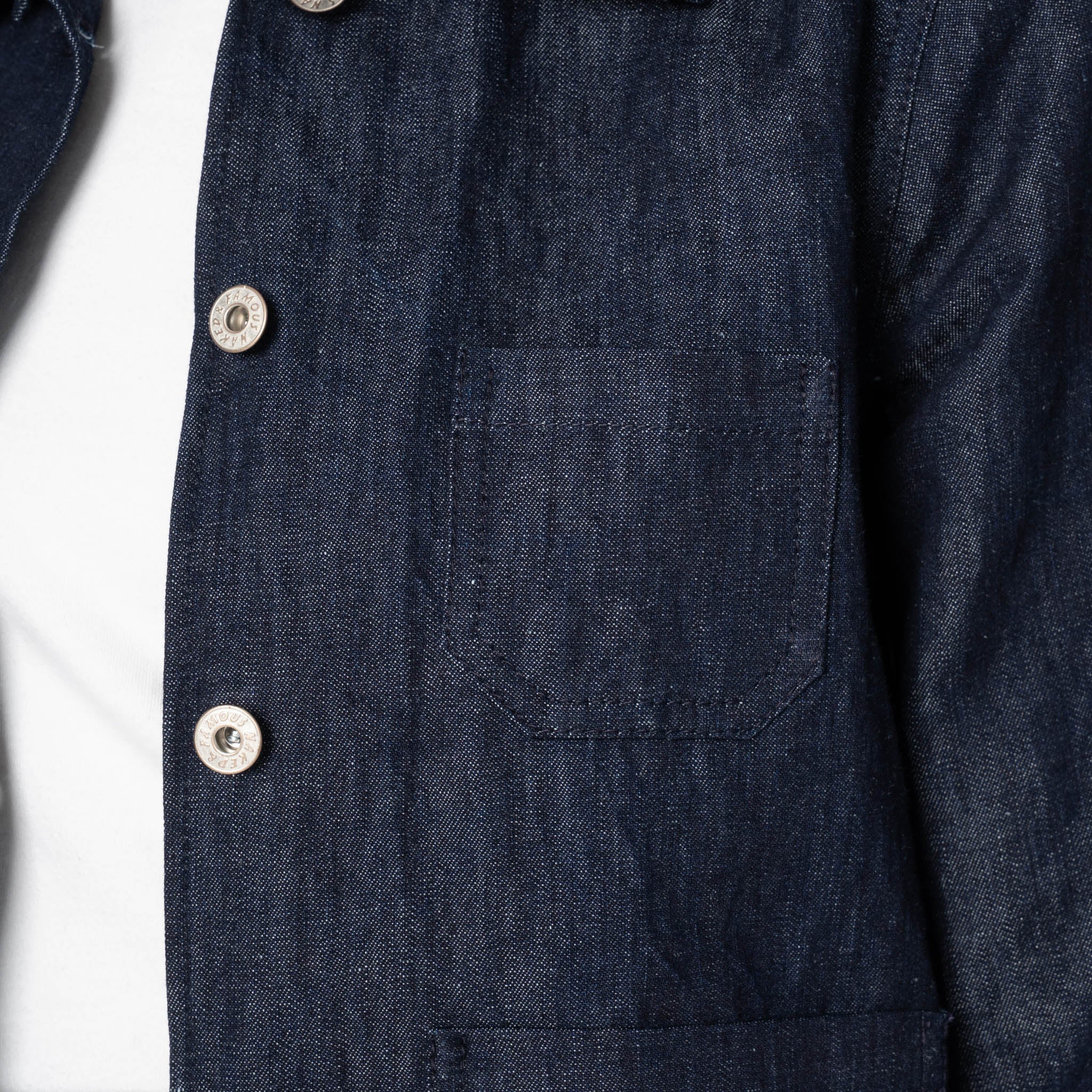 Gracie Jacket - Linen Blend Denim - Indigo by Naked & Famous Denim
