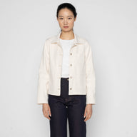 Gracie Jacket - Hard Twist Organic Herringbone - Ecru by Naked & Famous Denim
